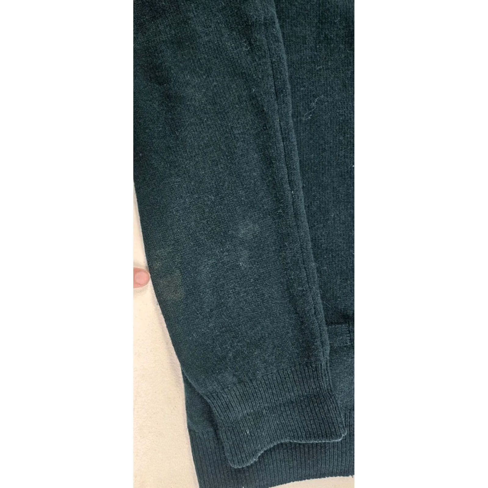 Vintage Pringle Sweater Mens Large Green Lambswool Knit V Neck Cardigan 44/112, Men's — image 4 of 6