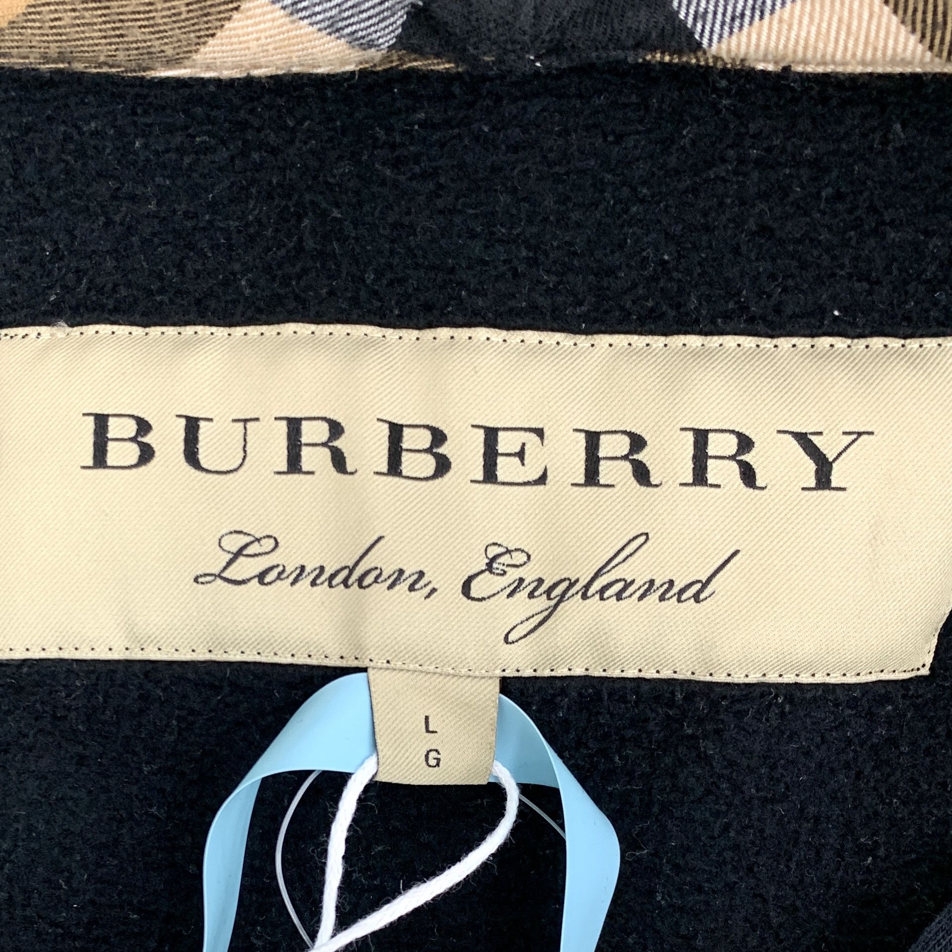 Burberry Burberry Black Cotton Zip Hoodie (Size L) Size US L / EU 52-54 / 3 - 2 Thumbnail