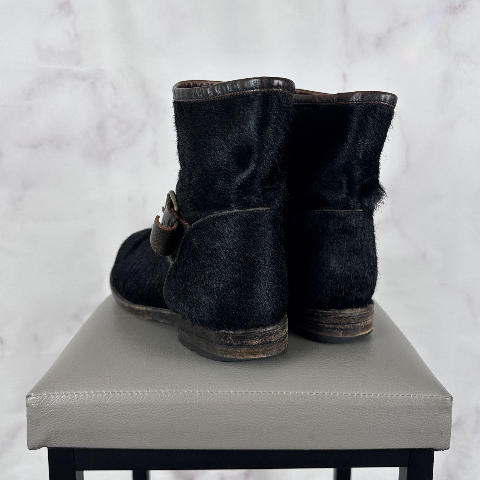 Buttero Black Pony Hair Biker Boot Size US 8 / IT 38 - 4 Thumbnail