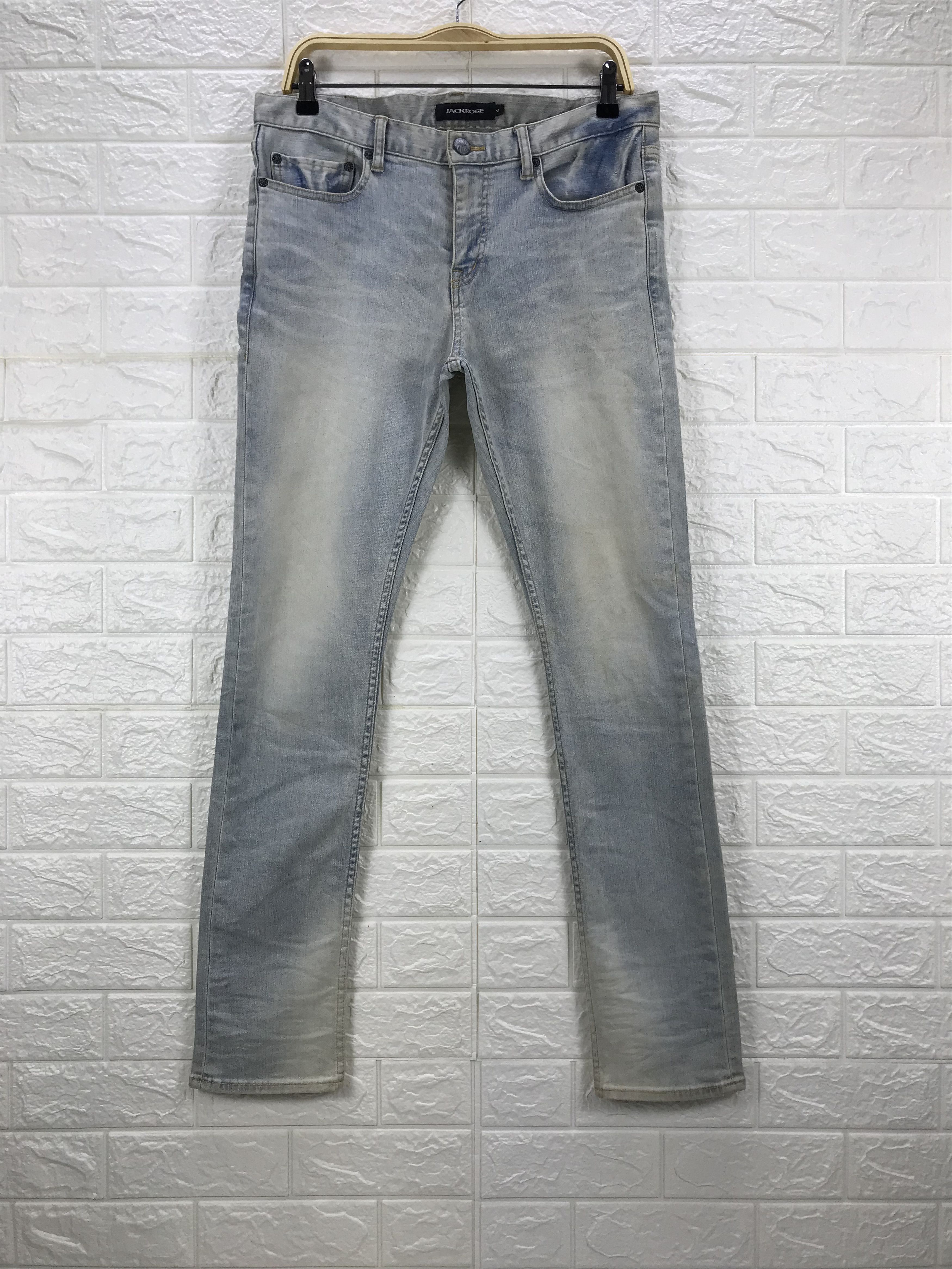 JACKROSE Vintage Jack Rose Light Wash Skinny Jeans Size US 32 / EU 48 - 1 Thumbnail
