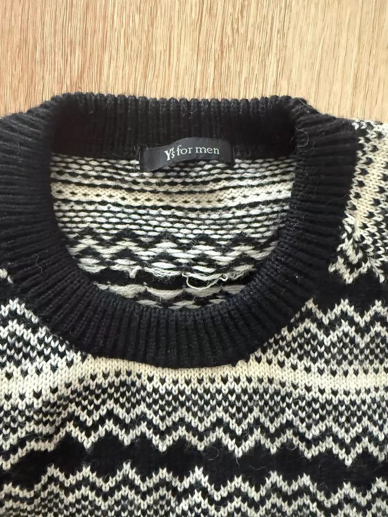 Yohji Yamamoto yohji yamamoto size os Ethnic pattern knitted sweater 2505 Size US M / EU 48-50 / 2 - 2 Thumbnail