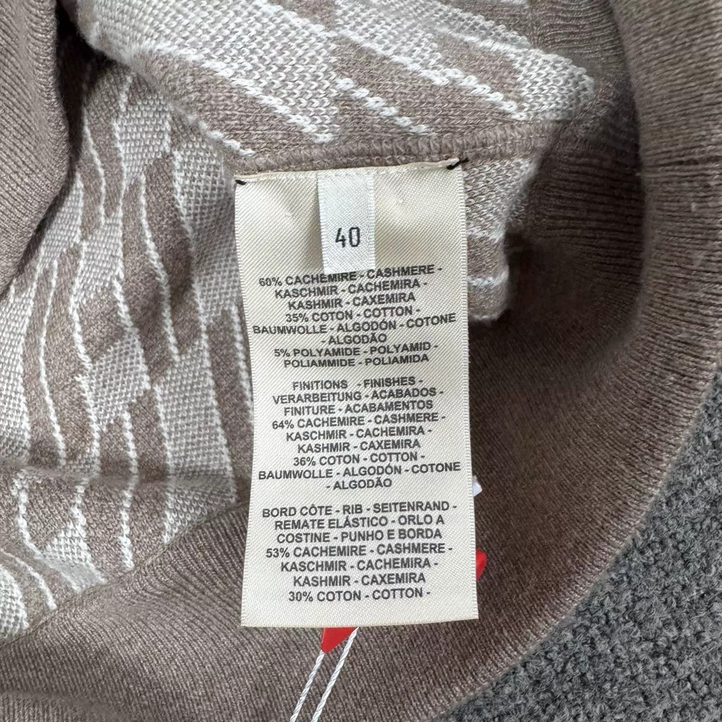 Hermes Hermes Camel Geometric Back Jacquard Short Cashmere Knit Size M / US 6-8 / IT 42-44 - 7 Thumbnail