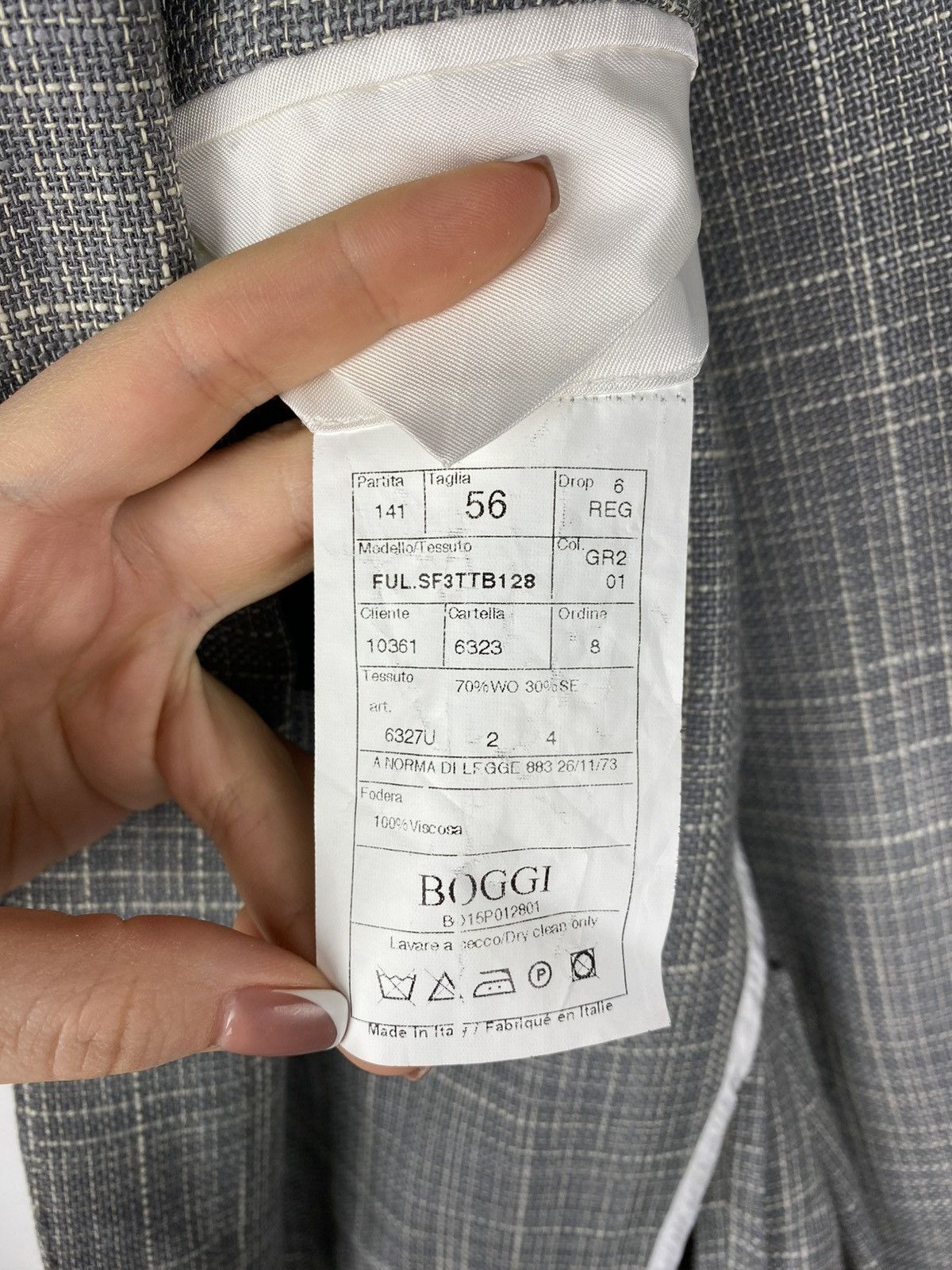 Boggi Boggi Milano Men’s Wool / Silk Blazer Jacket Size 56 / US 46 Size 46R - 23 Thumbnail