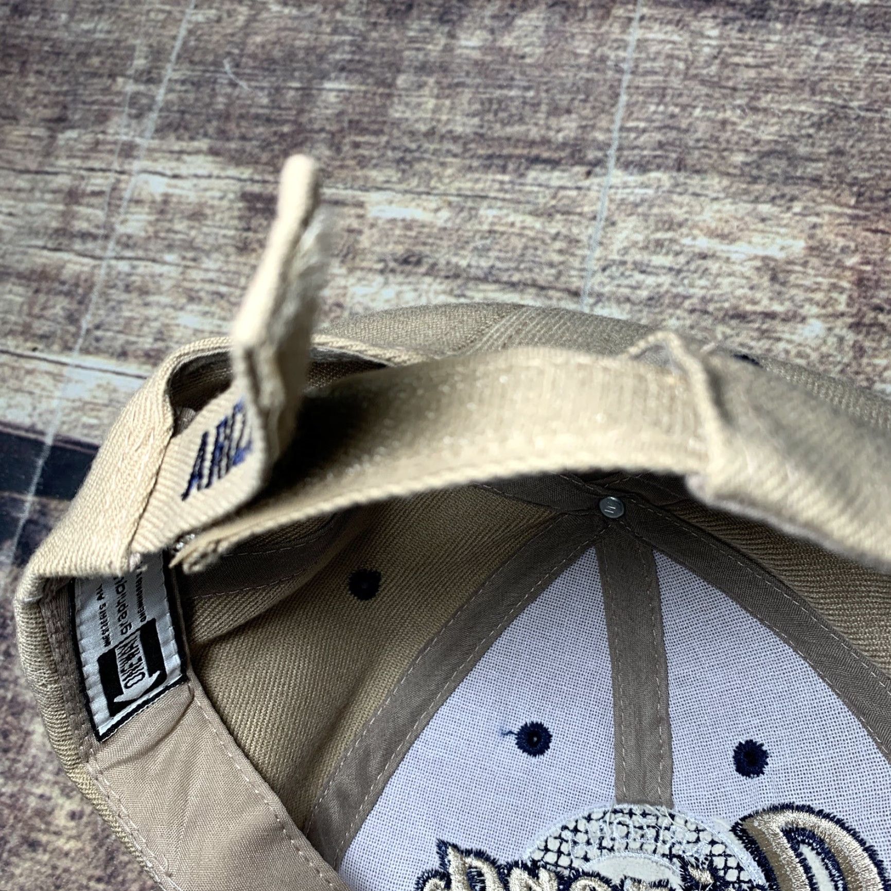 Vintage Arizona Cap Hat Tan Raised Letters Embroidered Hook Loop Adjustable - Men One Size Brown Baseball Cap Size ONE SIZE - 7 Thumbnail