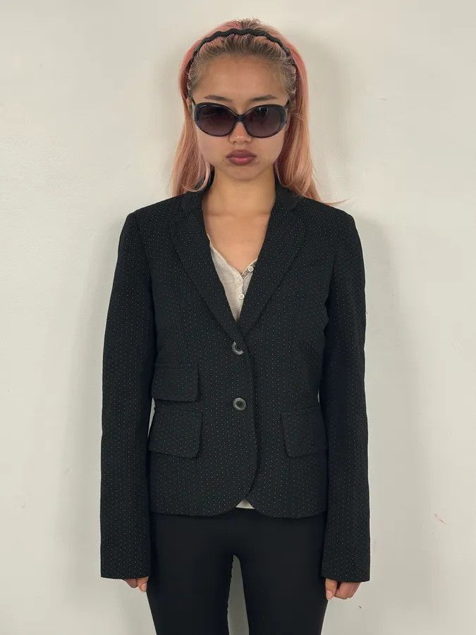 Alexander McQueen 2000s Alexander McQueen Black Wool Studded Blazer Size S / US 4 / IT 40 - 2 Thumbnail