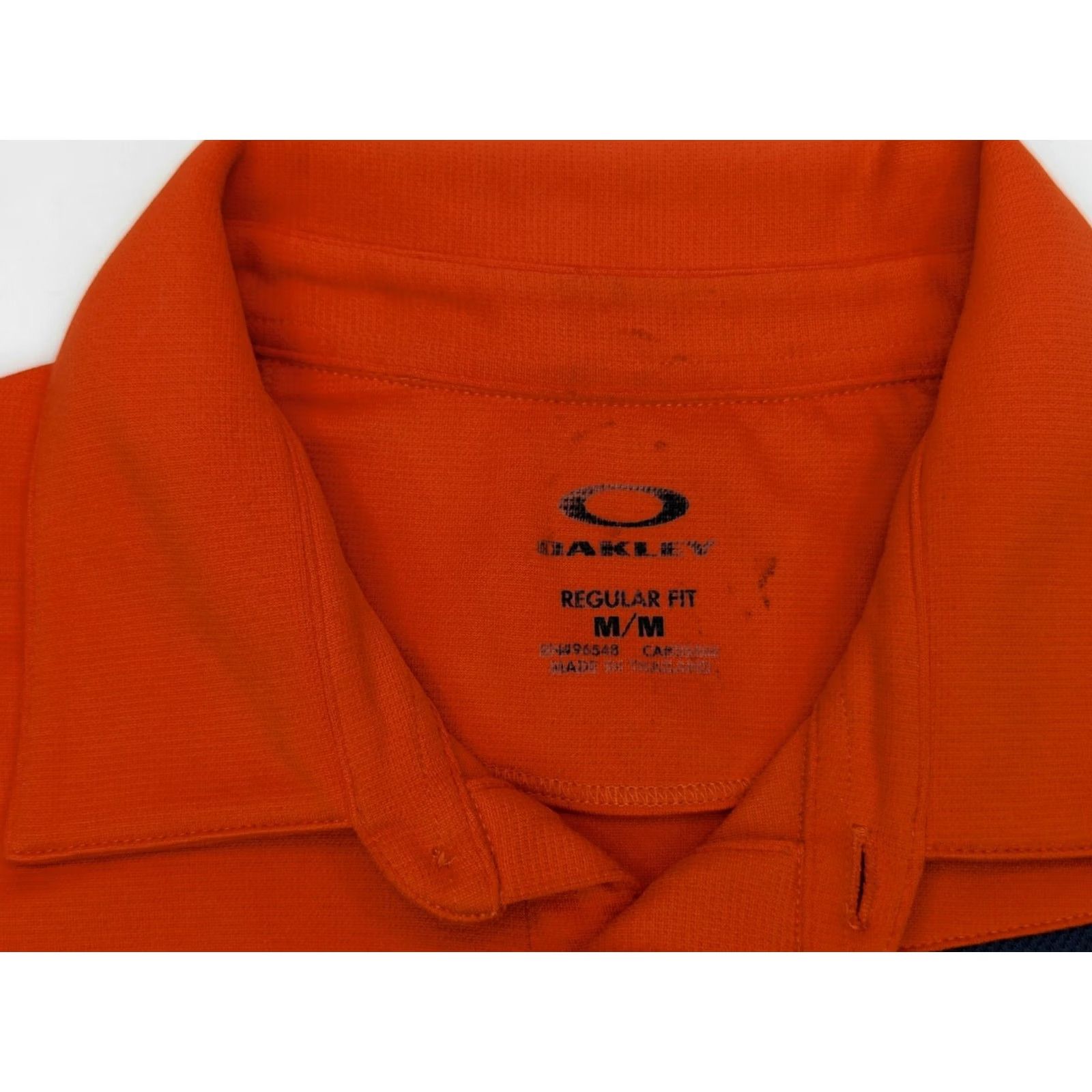 Oakley Oakley Polo Shirt Men M Orange Stripe Short Sleeve Button Regular Fit Size US M / EU 48-50 / 2 - 4 Thumbnail