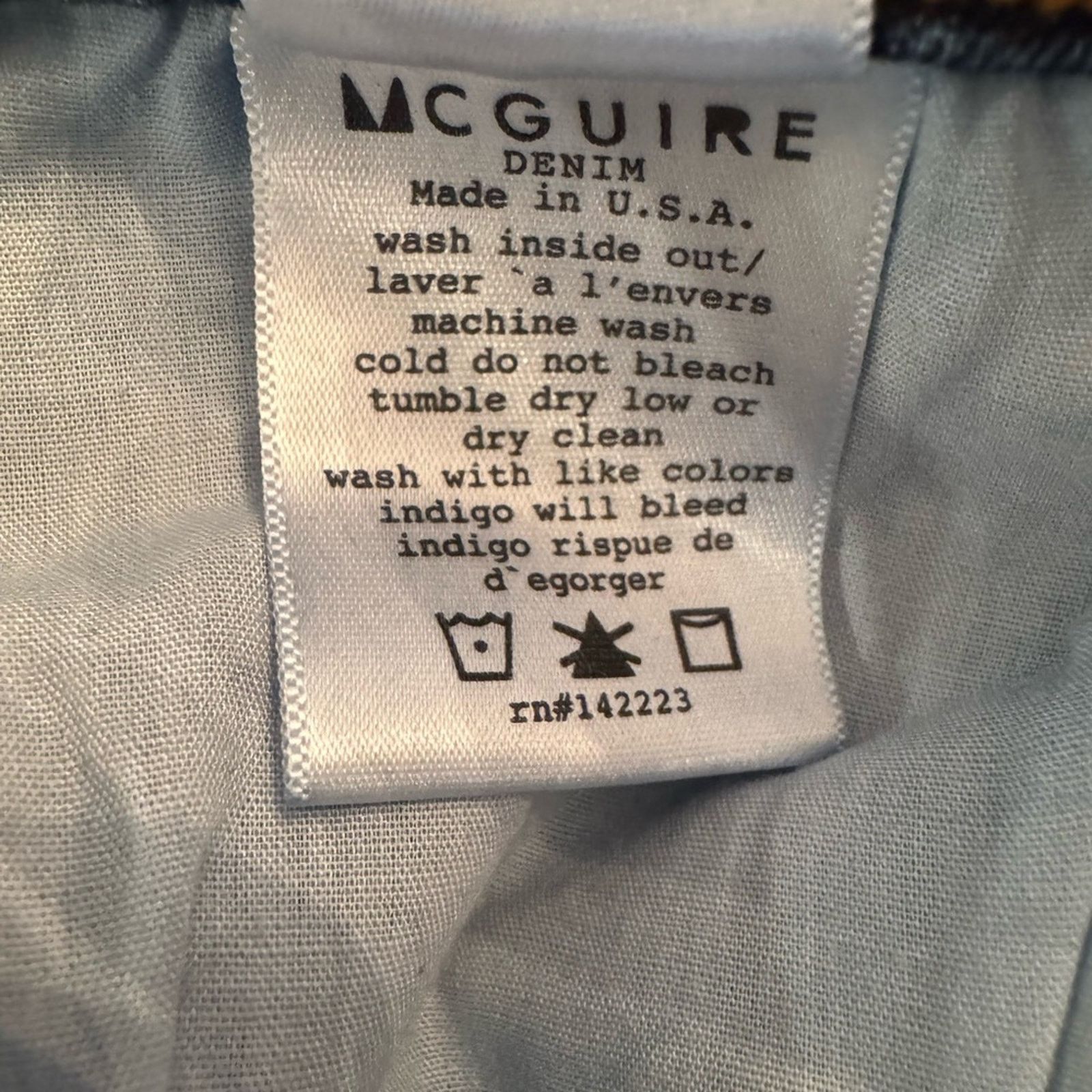 Other MCGUIRE Denim Newton Skinny Jean Size 31 Dark Wash 101A Size 31" - 9 Thumbnail