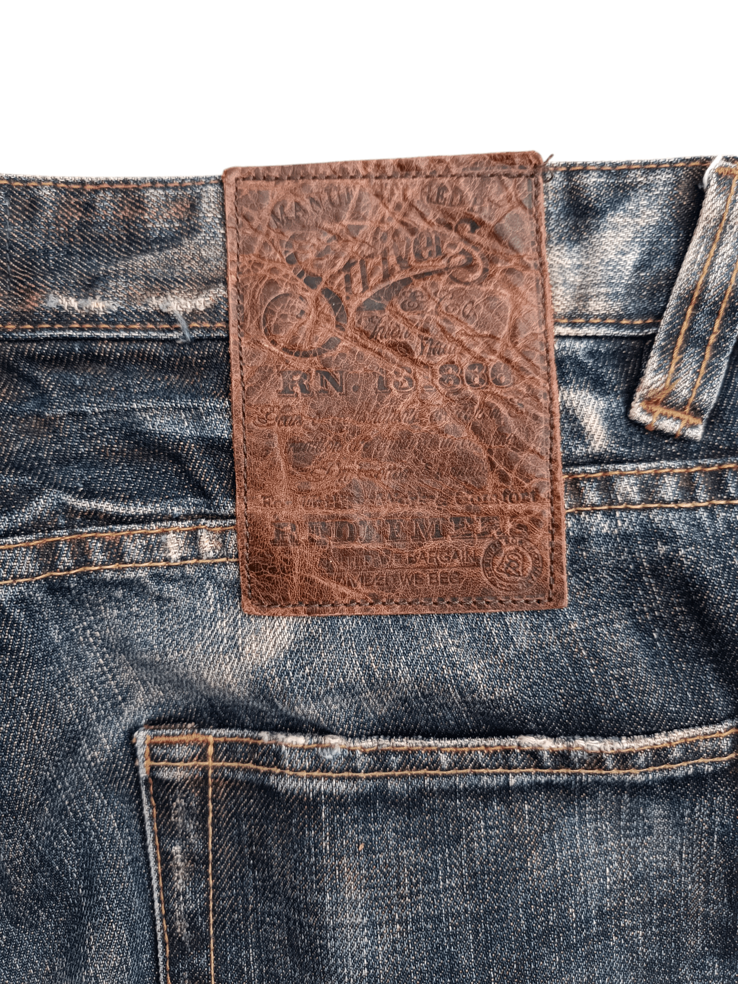 Tornado Mart STRIVERS & CO UNION MADE TIE DYE DISTRESSED WHISKERS FADED Size US 30 / EU 46 - 19 Thumbnail