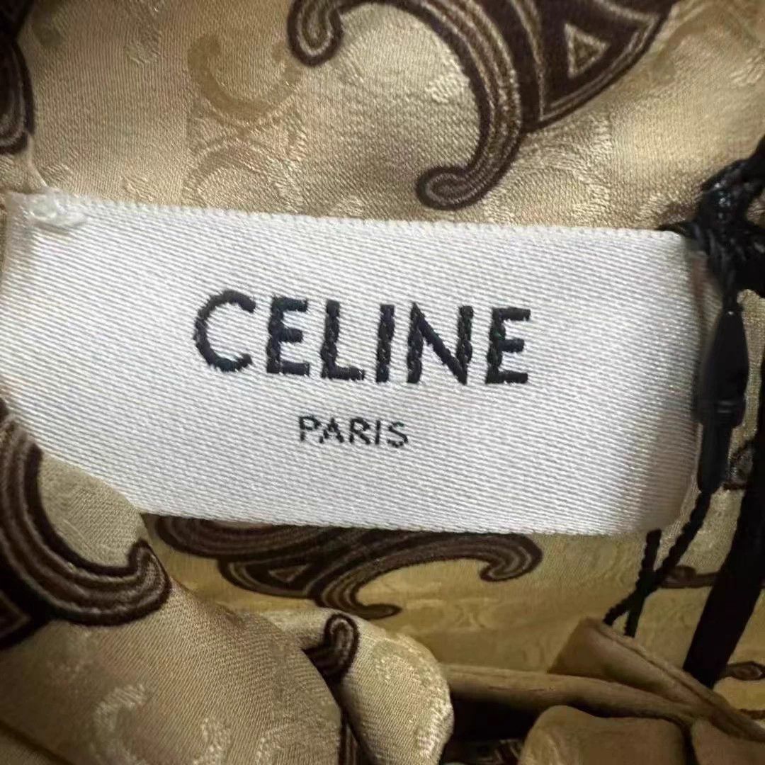 Celine Celine Triumph Allover Print Bow Shirt Women's NWT Size XS / US 0-2 / IT 36-38 - 2 Thumbnail