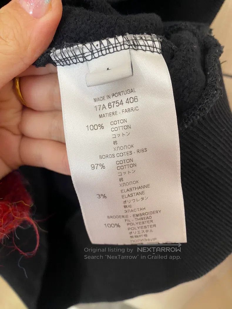 Givenchy Givenchy Black Embroidered Crewneck Sweatshirt Size US L / EU 52-54 / 3 - 5 Thumbnail