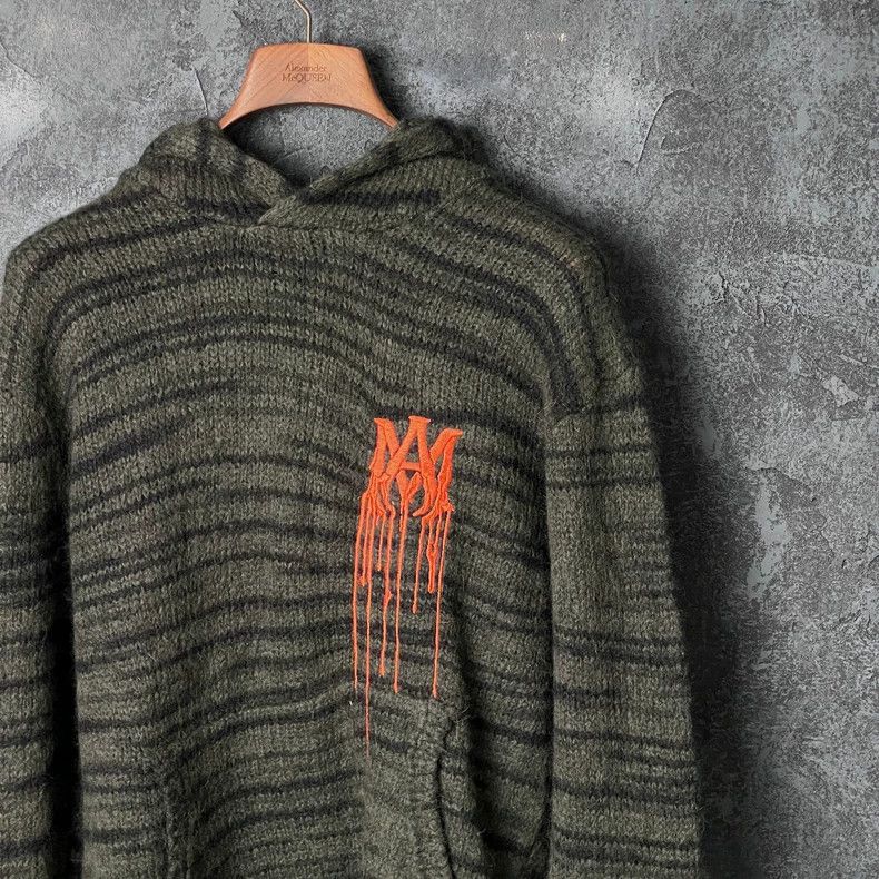 Amiri Amiri Letter Embroidered Hooded Knit Sweater Size US L / EU 52-54 / 3 - 3 Thumbnail