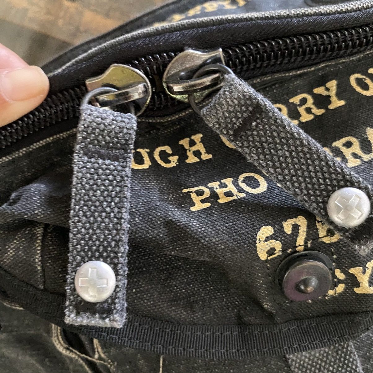 Designer TOUGH Jeansmith Black Utility Waist Bag with Yellow Print Size ONE SIZE - 21 Thumbnail