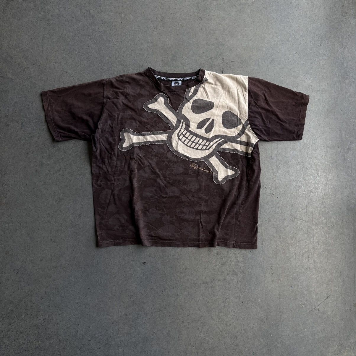Affliction × Paul Frank × Vintage Vintage Brown XXXL Baggy Don Skull Stitch Ultra Wide Fit Size US XXL / EU 58 / 5 - 8 Thumbnail