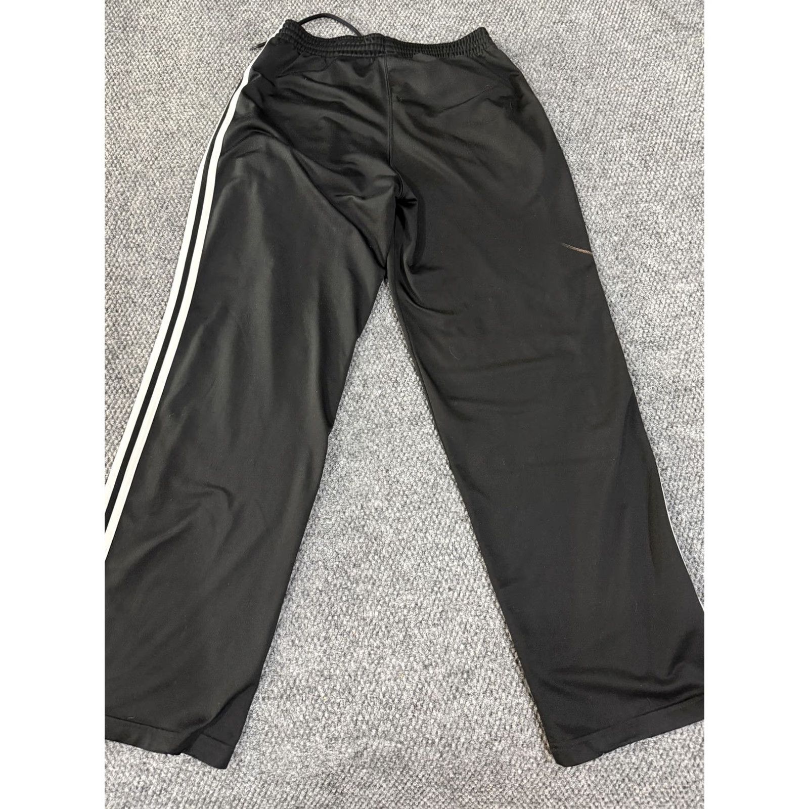 Adidas Adidas Track Pants Mens M Black Knit Elastic Waist Three Stripes Athletic Pants Size US 31 - 7 Thumbnail