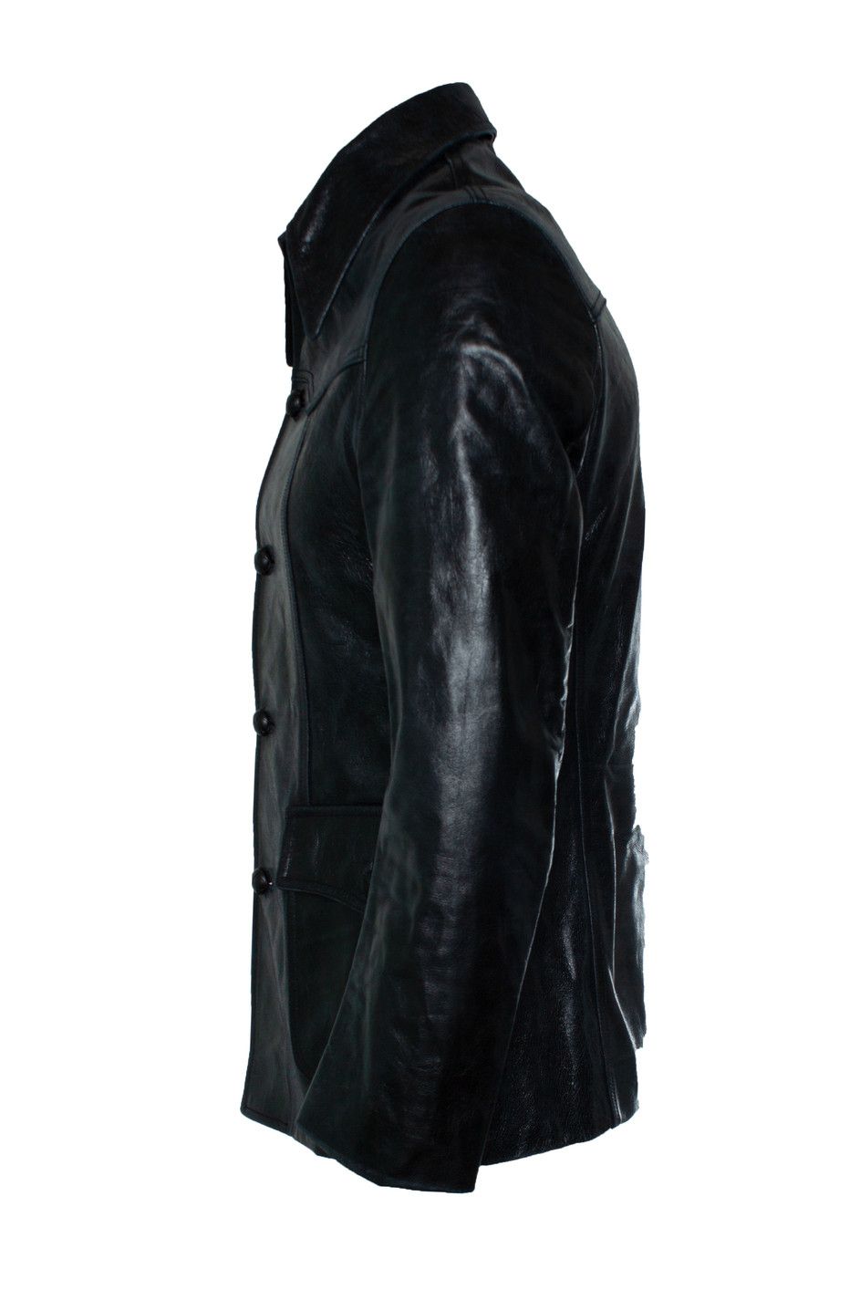 Sankuanz Sankuanz, Black leather distressed jacket Size US M / EU 48-50 / 2 - 4 Thumbnail