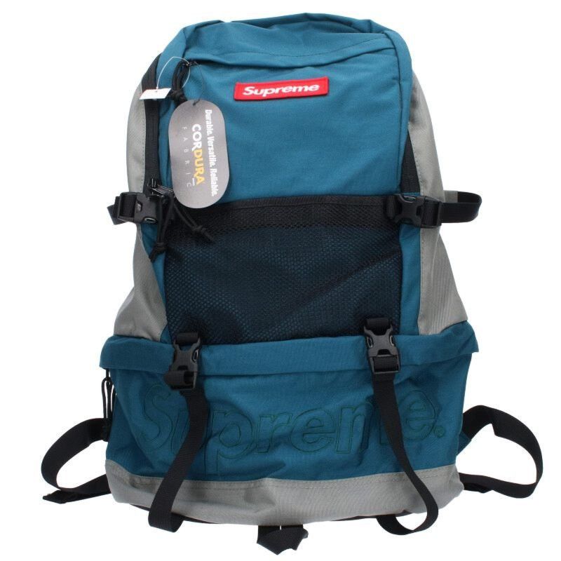 Streetwear × Supreme Supreme Logo Backpack Blue FW23 | Grailed