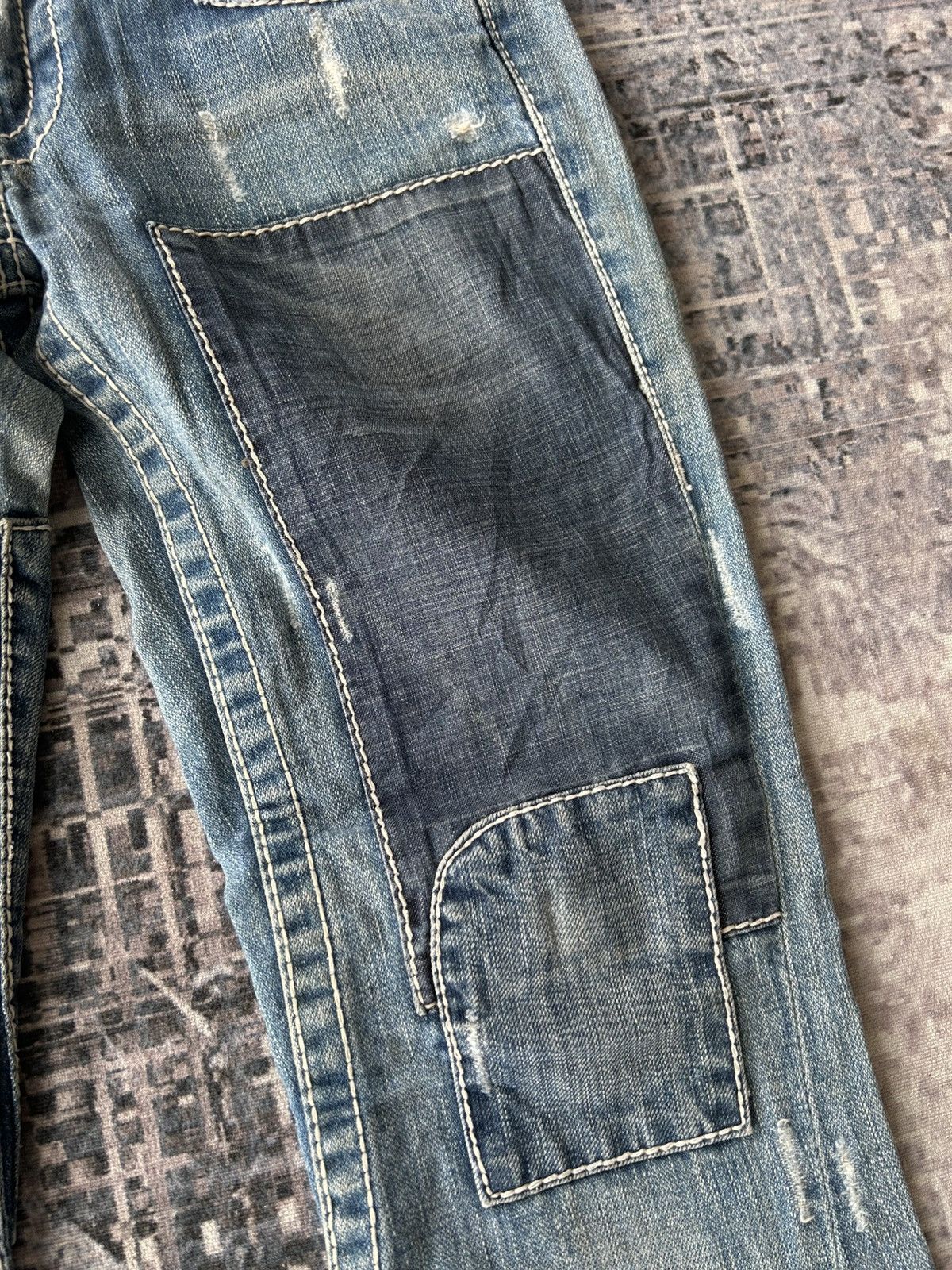 If Six Was Nine True Religion Flared Patchwork Jeans Size US 28 / EU 44 - 8 Thumbnail