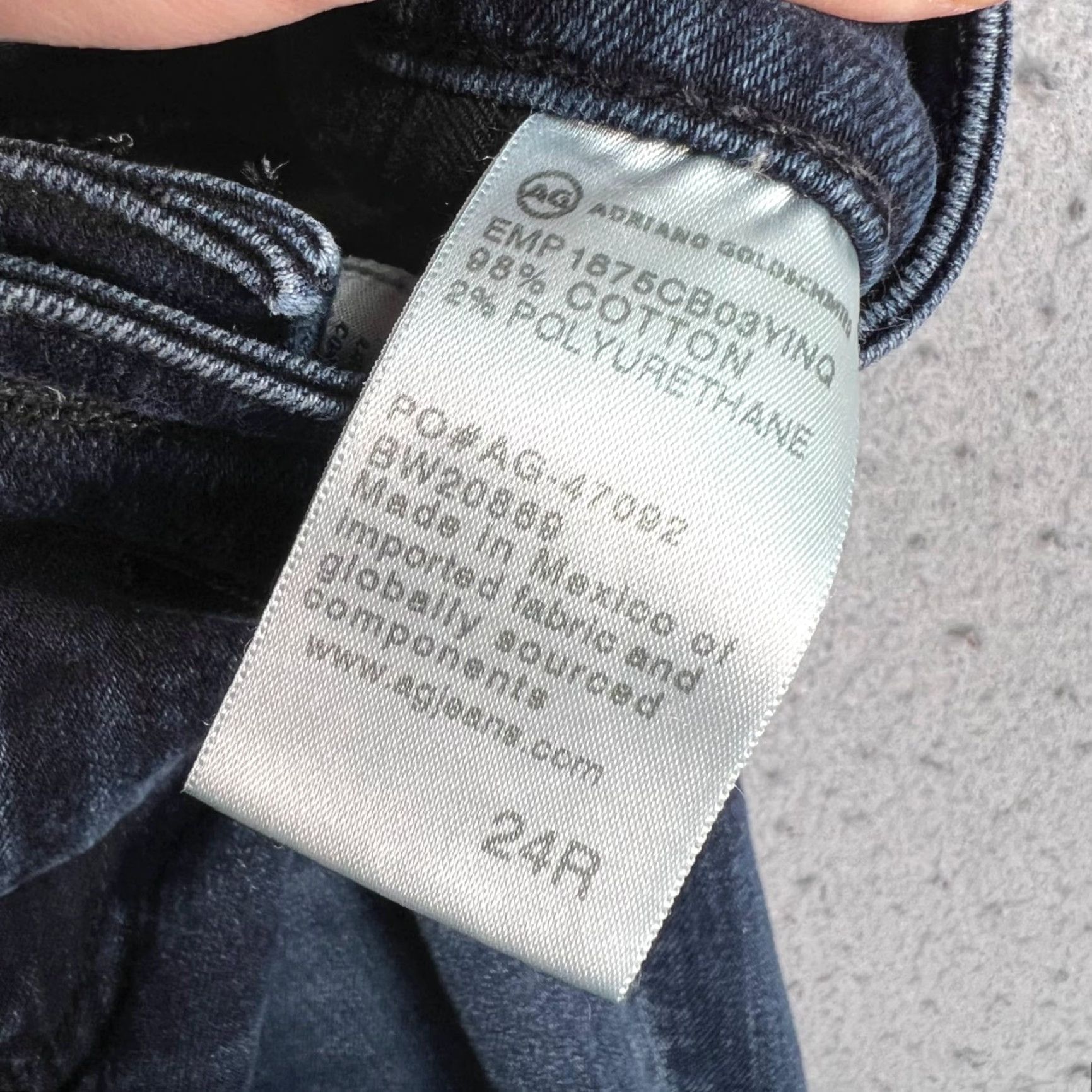 Denime VINTAGE AG Adriano Goldschmied The Mari High-Rise Straight Jeans Womens 24R Blue Denim Size 42" / US 20 - 5 Thumbnail