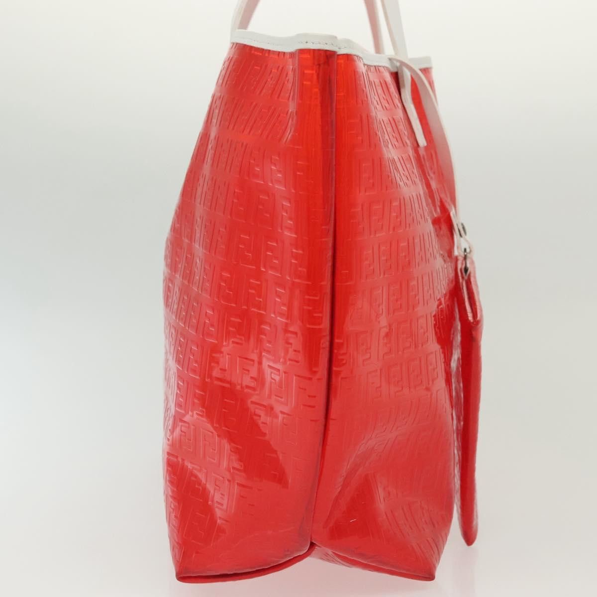 Fendi FENDI Zucchino Tote Bag Vinyl Red White Size ONE SIZE - 5 Thumbnail