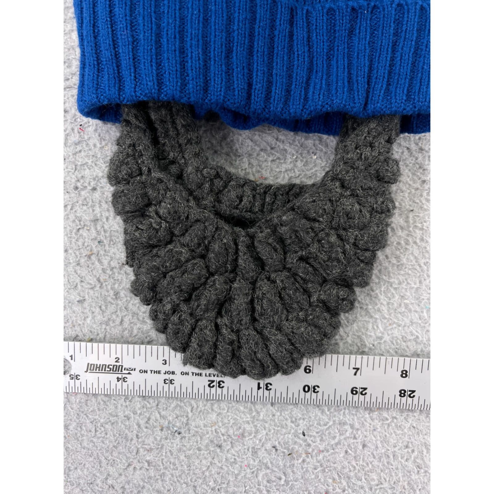 American Eagle Outfitters American Eagle Beanie Toque Adult One Size Blue Gray Knit Wool Blend Beard Size ONE SIZE - 6 Thumbnail