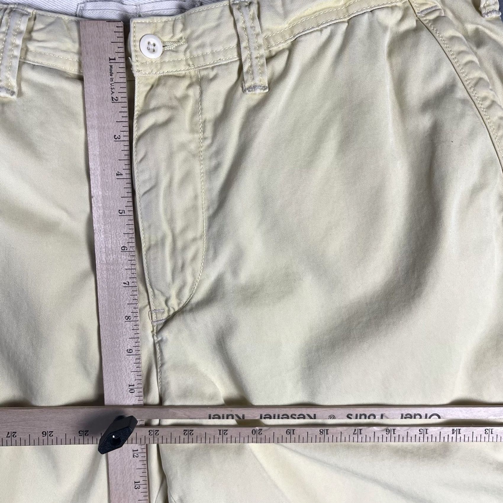 Polo Ralph Lauren Polo Ralph Lauren Shorts Mens 38 Yellow Cotton Drawstring Zipper Classic Fit Casual Vintage No Size US M / EU 48-50 / 2 - 7 Thumbnail