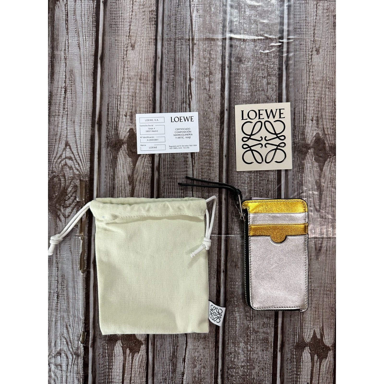 Loewe LOEWE Anagram Leather pallad platead multicolor Coin Purse C Size ONE SIZE - 3 Thumbnail