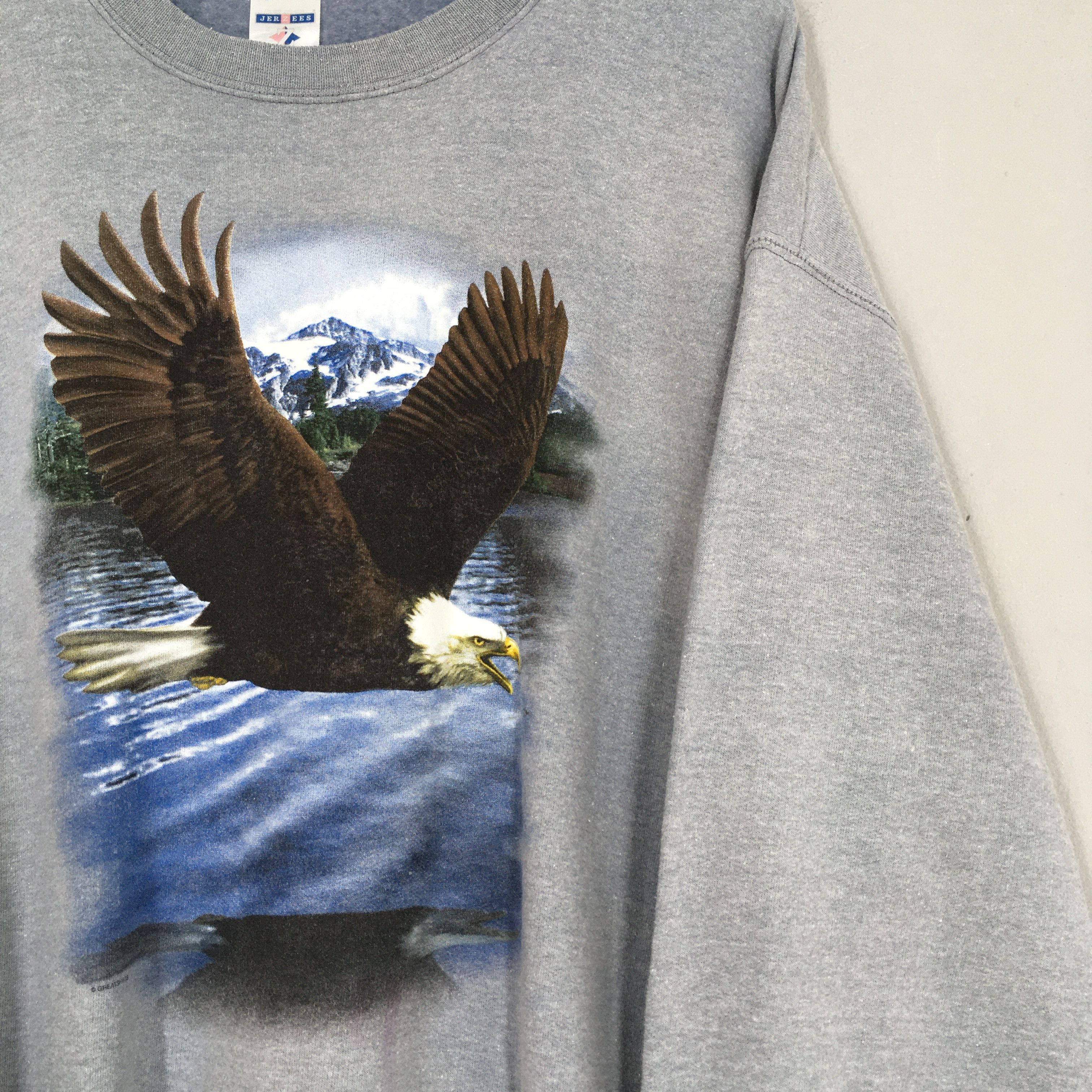 Habitat Vintage 90s Eagles Hawk Animal Fly Free Sweatshirt XLarge Size US XL / EU 56 / 4 - 2 Thumbnail