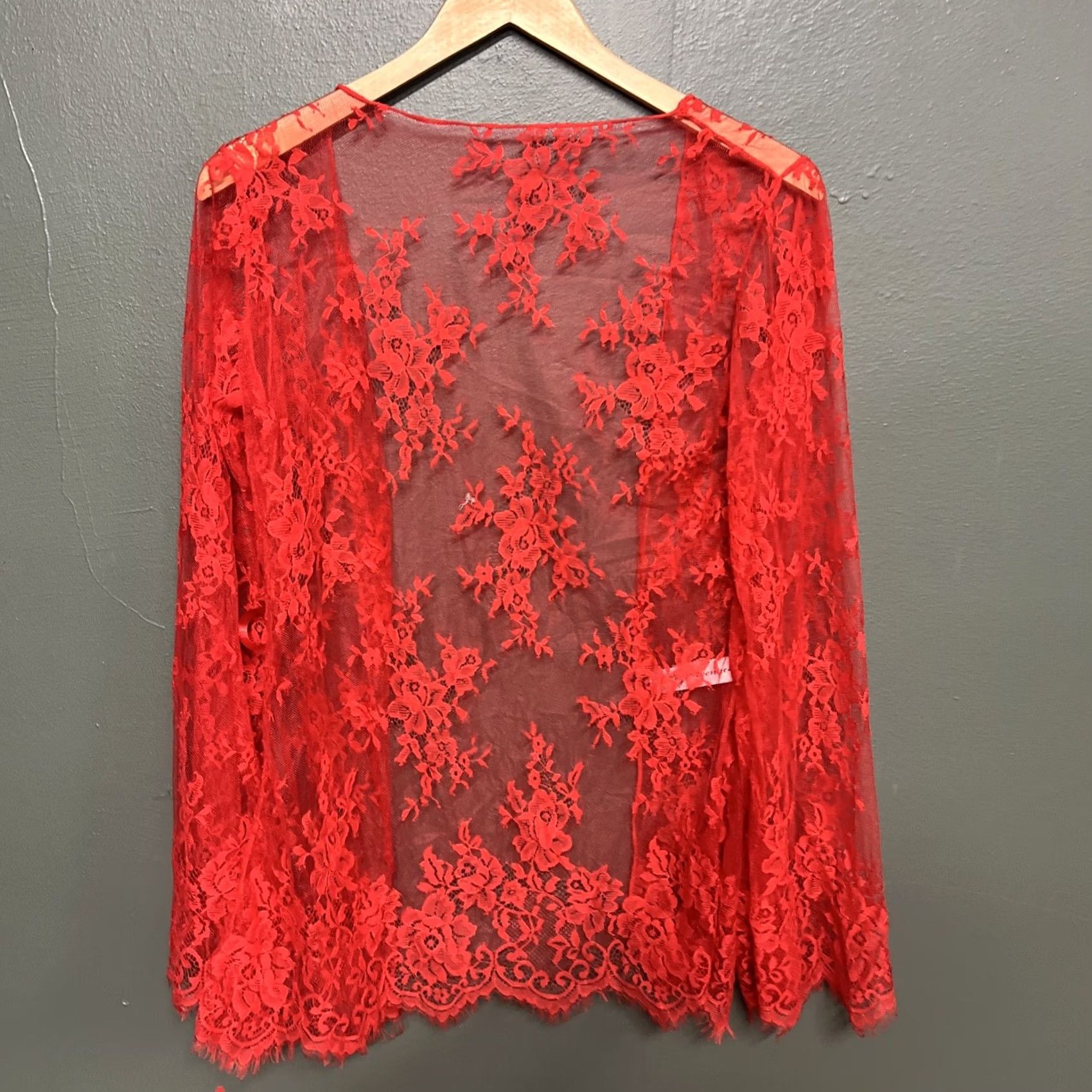 Vintage VINTAGE Leg Avenue Lace Lingerie Wrap Red Large Women Size ONE SIZE - 4 Thumbnail