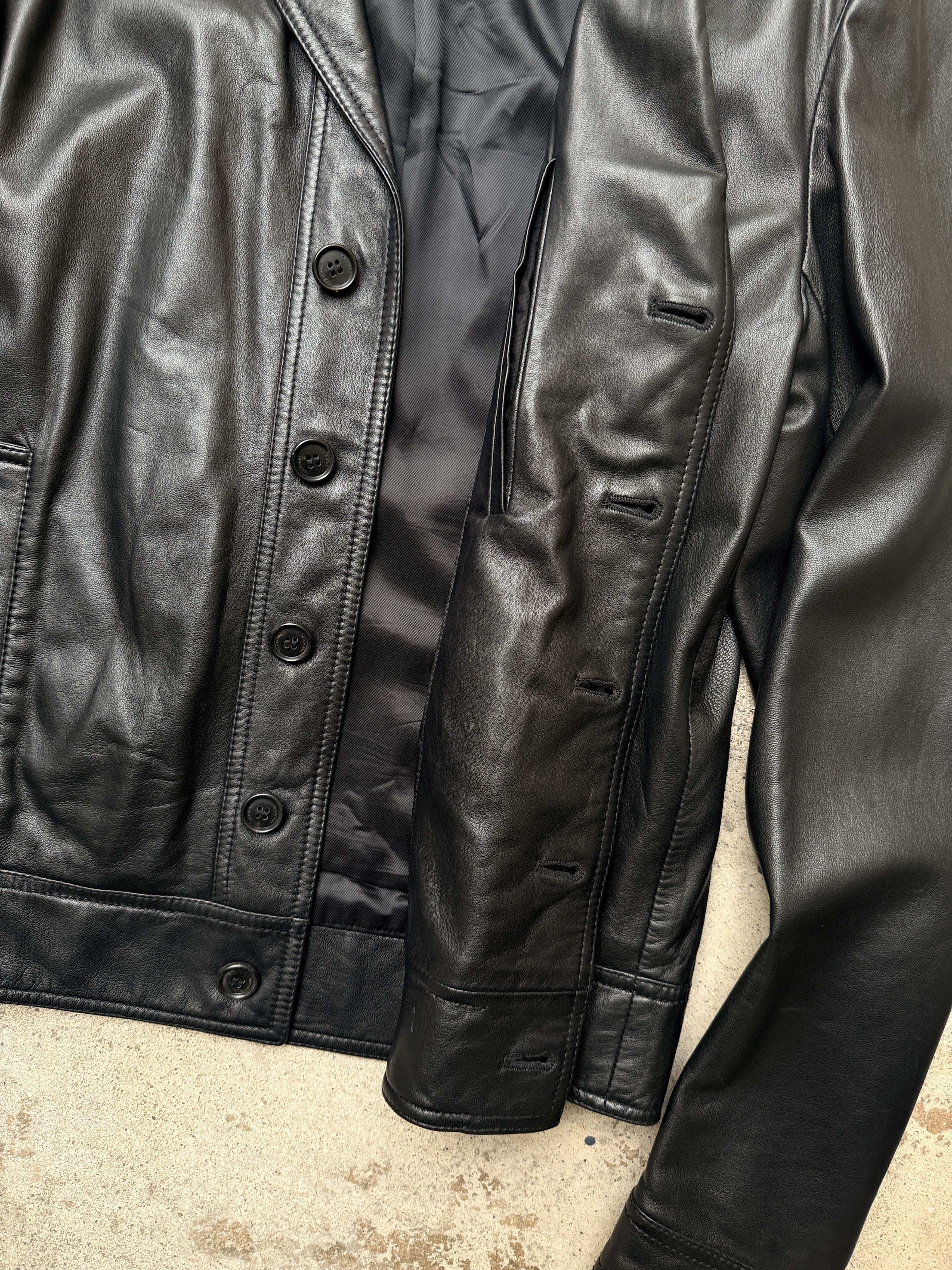 Dior dior homme black leather jacket ss08 spring summe 2008 48 Size US M / EU 48-50 / 2 - 5 Thumbnail
