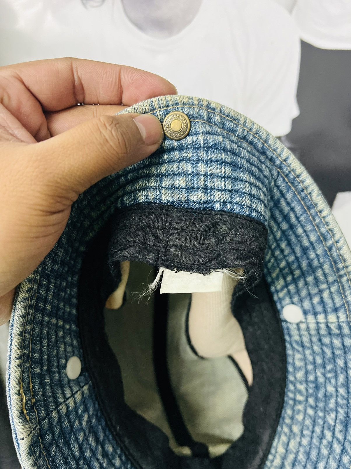 Japanese Brand Vintage Japanese Brand Bucket Hat Blue like Kapital Size ONE SIZE - 10 Thumbnail