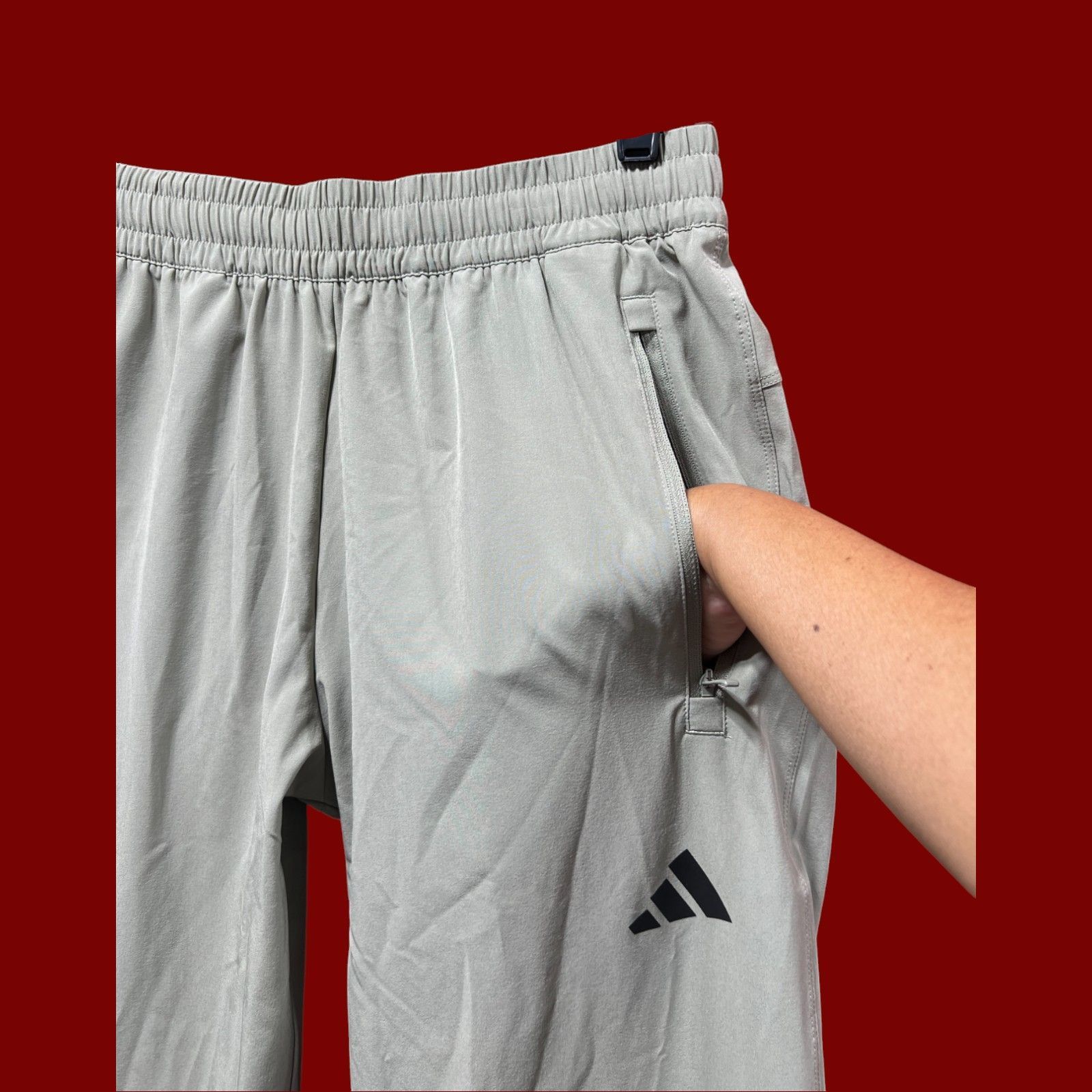 Adidas Adidas - Men's Mid-Rise Workout Pant - Light Green - Small Size ONE SIZE - 15 Thumbnail