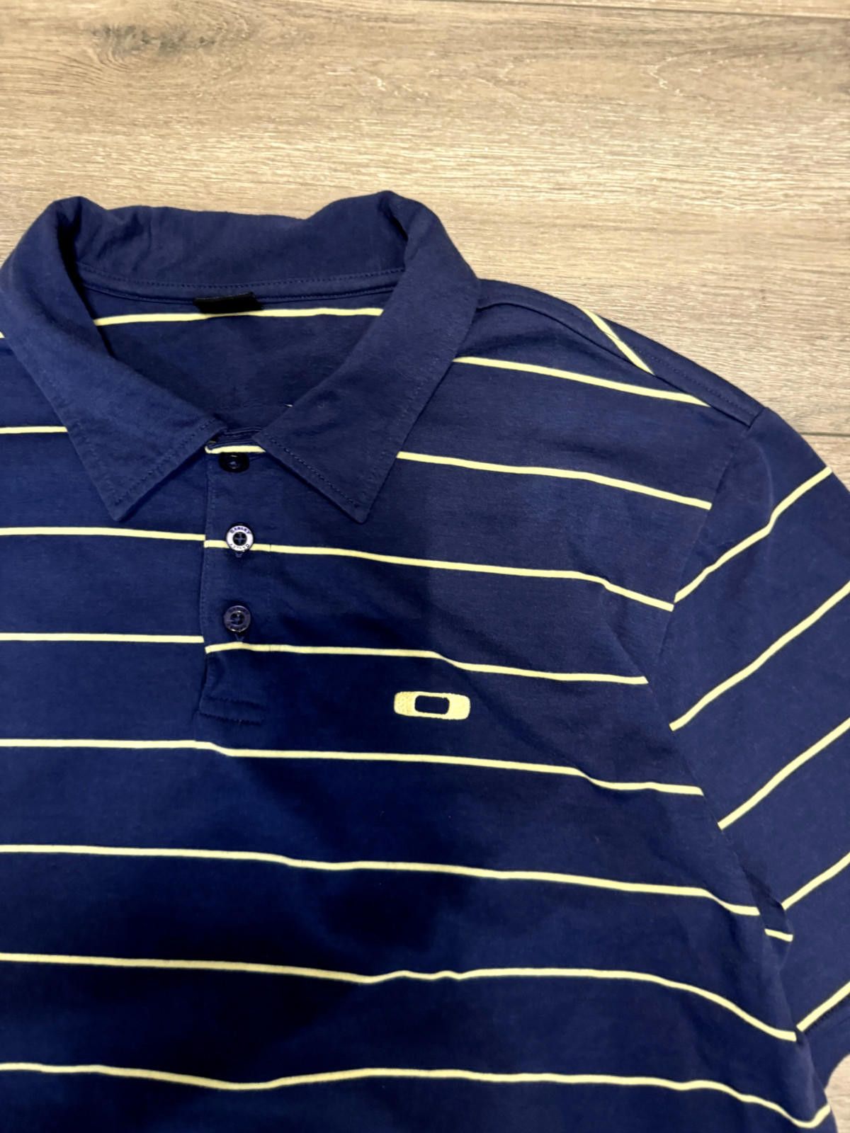Oakley OAKLEY Casual SS Polo Shirt Blue & Yellow Striped Size US XL / EU 56 / 4 - 2 Thumbnail