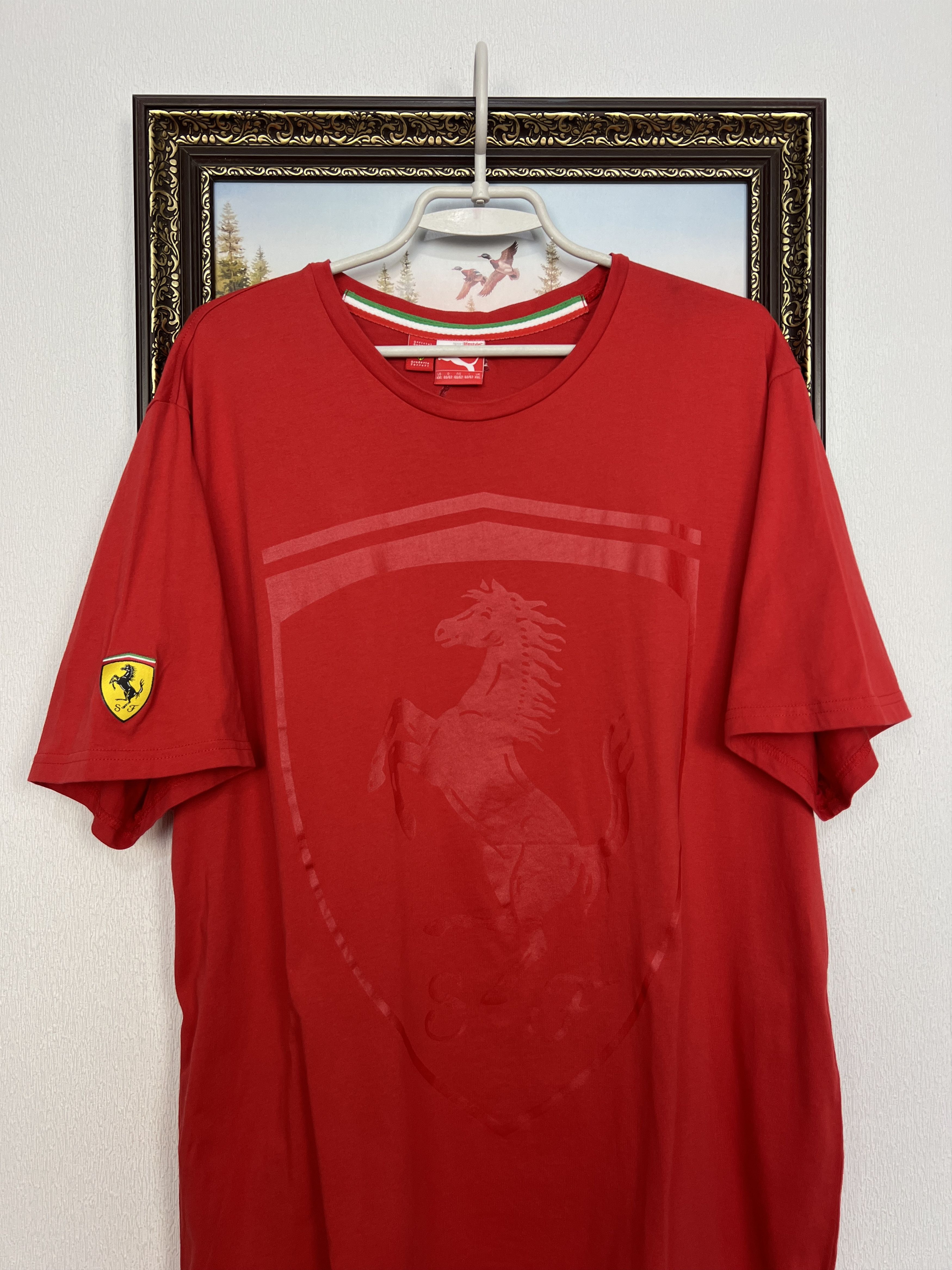 Puma Ferrari Racing Shirt Jersey Formula 1 Over Print Logo Trikot Size US XXL / EU 58 / 5 - 2 Thumbnail