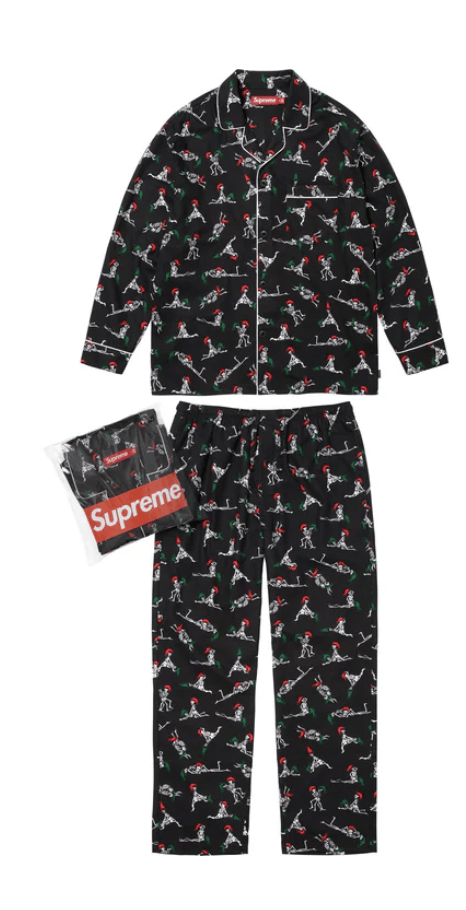 Hanes × Supreme Supreme Black Black Holiday Pajama Set FW25 Size 36 - 1 Thumbnail