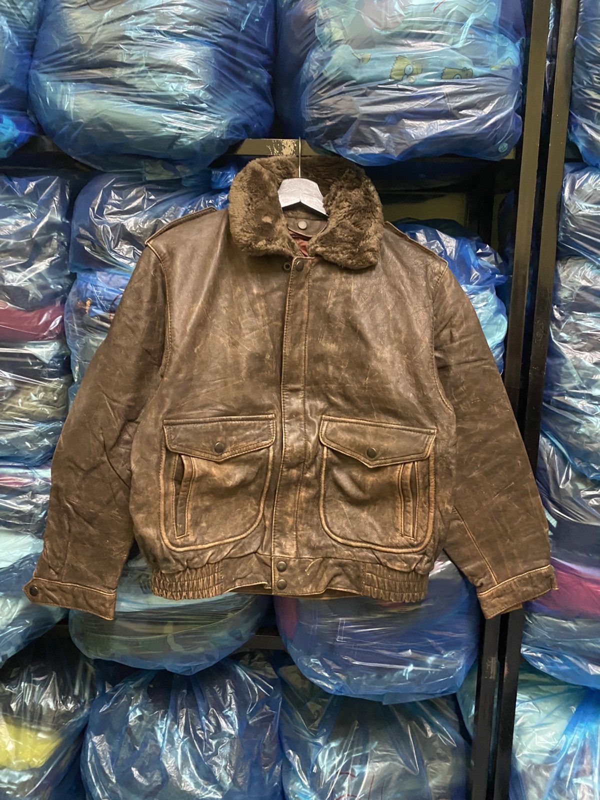 VINTAGE 80S LEATHER JACKET TYPE A2