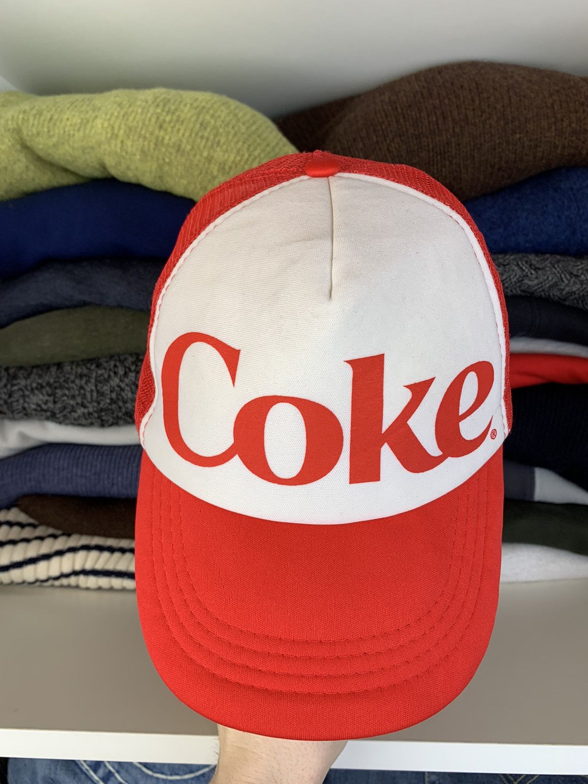 Vintage Vintage Coca Cola Coke Trucker Cap Hat Size ONE SIZE - 2 Thumbnail