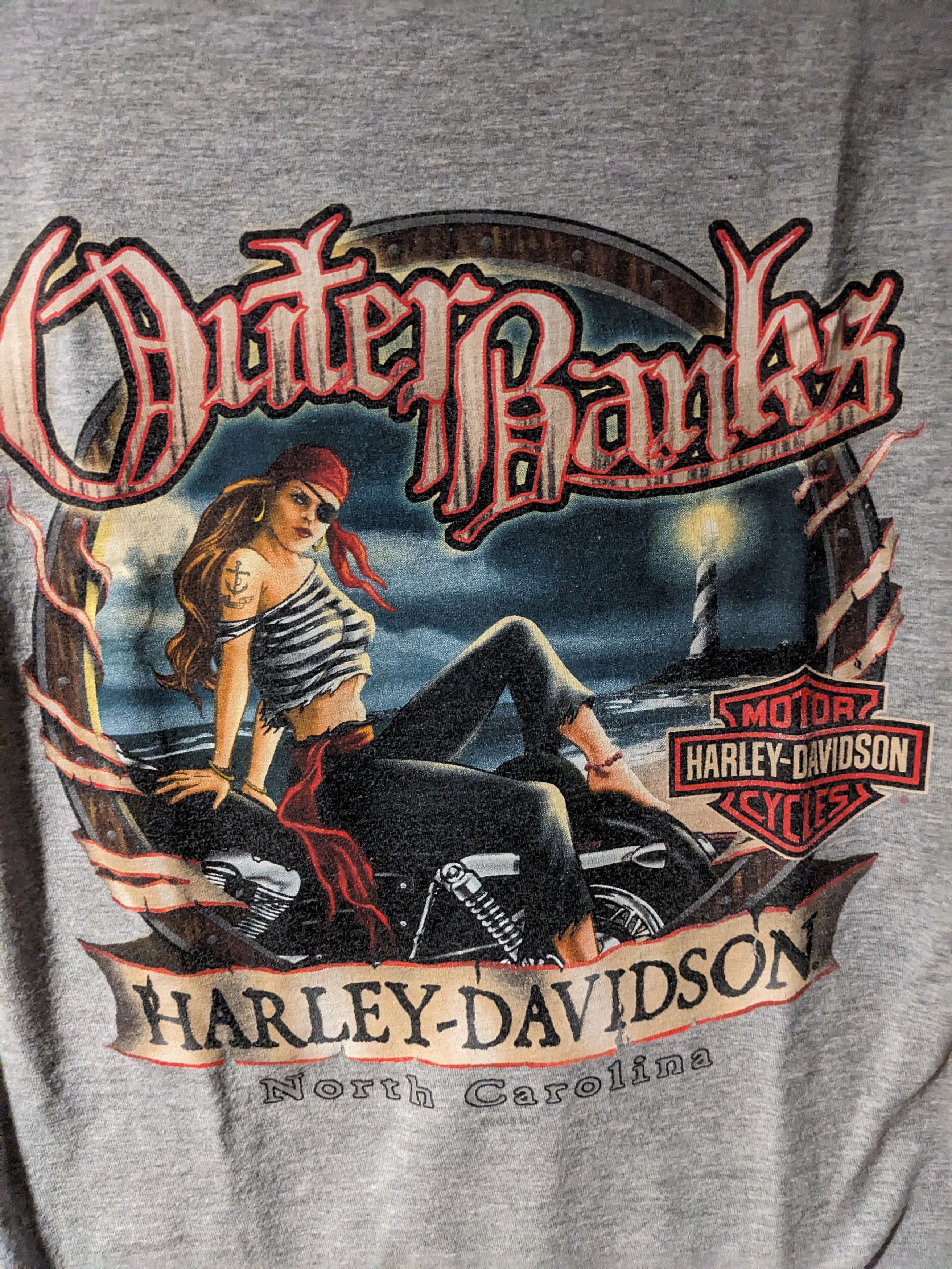 Harley Davidson × Vintage Vintage Harley Davidson North Carolina Long Sleeve T-Shirt Size US L / EU 52-54 / 3 - 2 Thumbnail