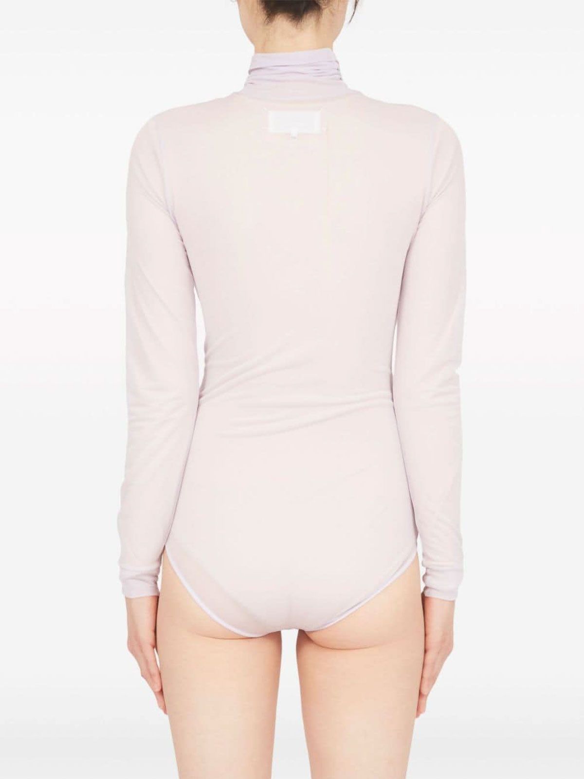 Maison Margiela o1w1db11225 Viscose Jersey Bodysuit in Violet Size L / US 10 / IT 46 - 3 Thumbnail