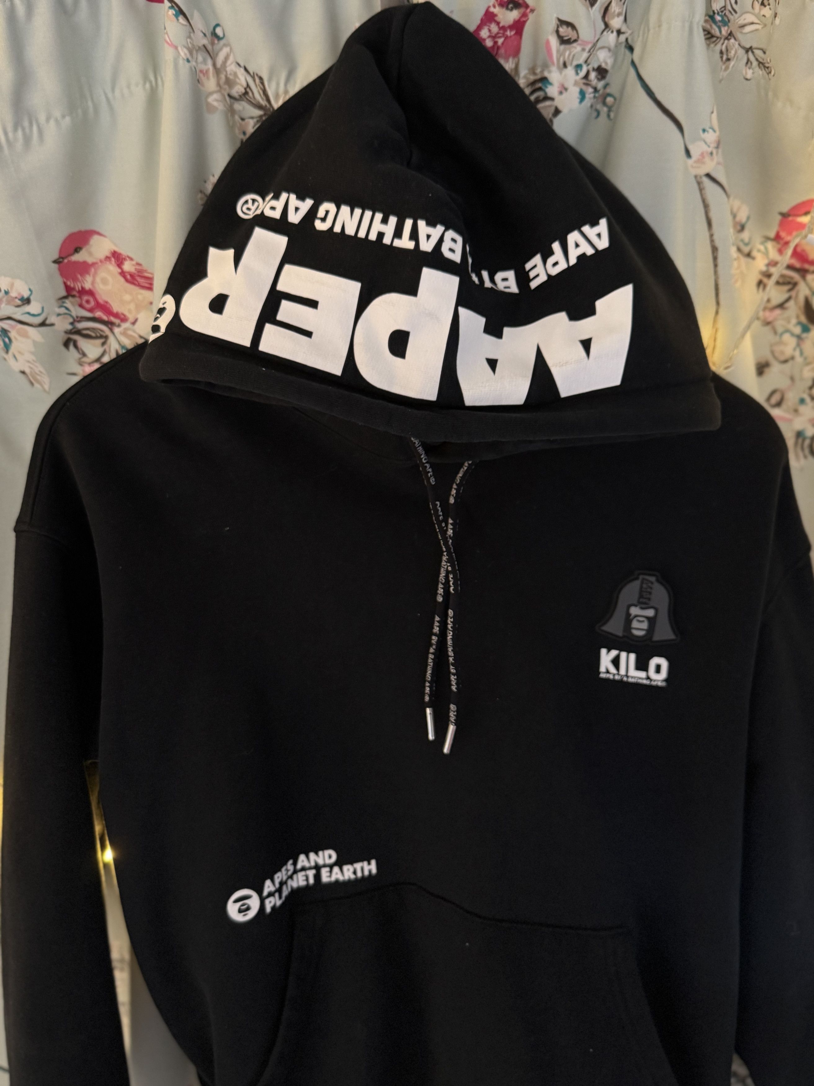 Other Rare limited Black graphic hoodie Kilo Aape By A Bathing Ape Size US S / EU 44-46 / 1 - 3 Thumbnail