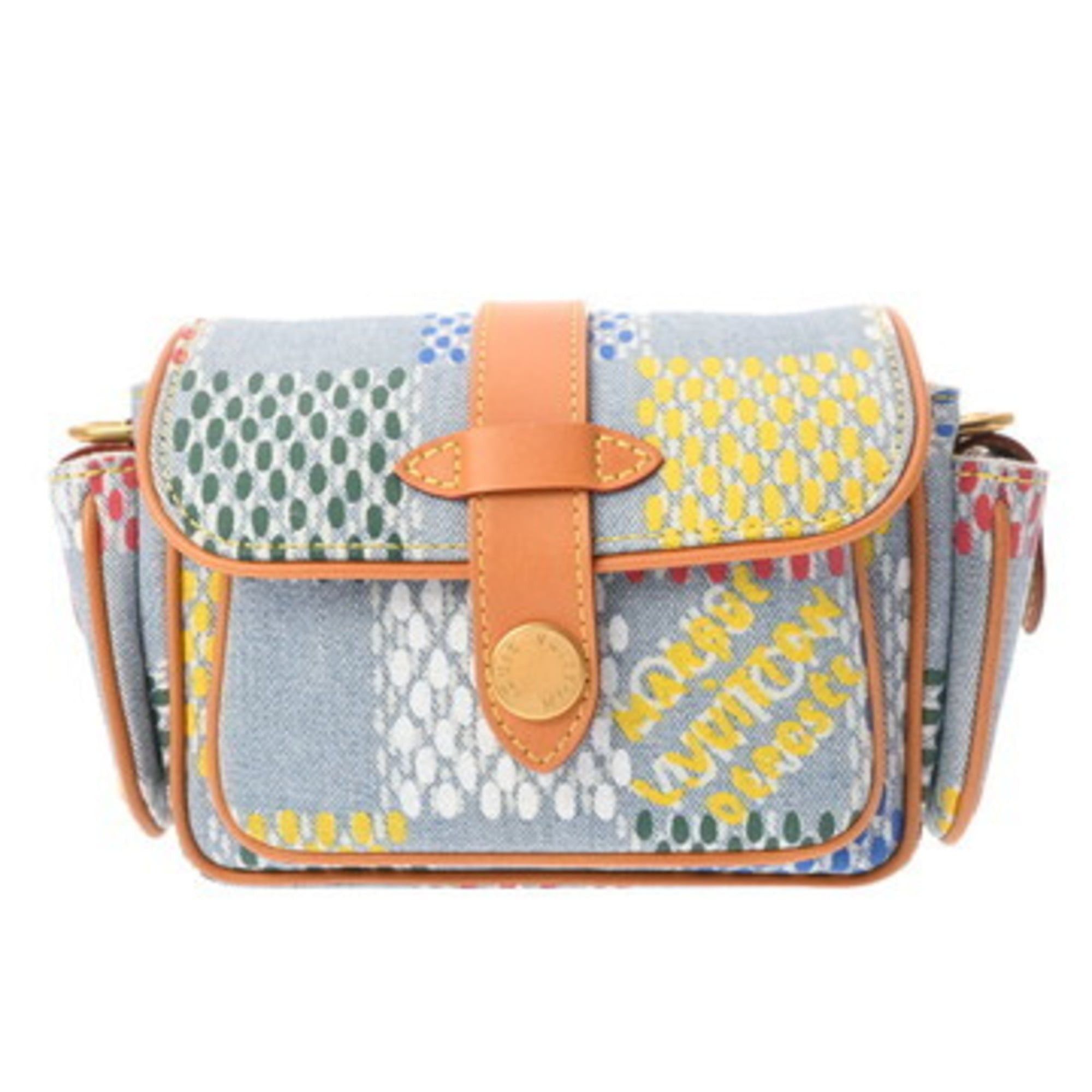 LOUIS VUITTON Cargo Wearable Wallet Multicolor N00134 Men's/Women's Damier Denim Shoulder Bag A-Rank Pre-Owned Ginzo