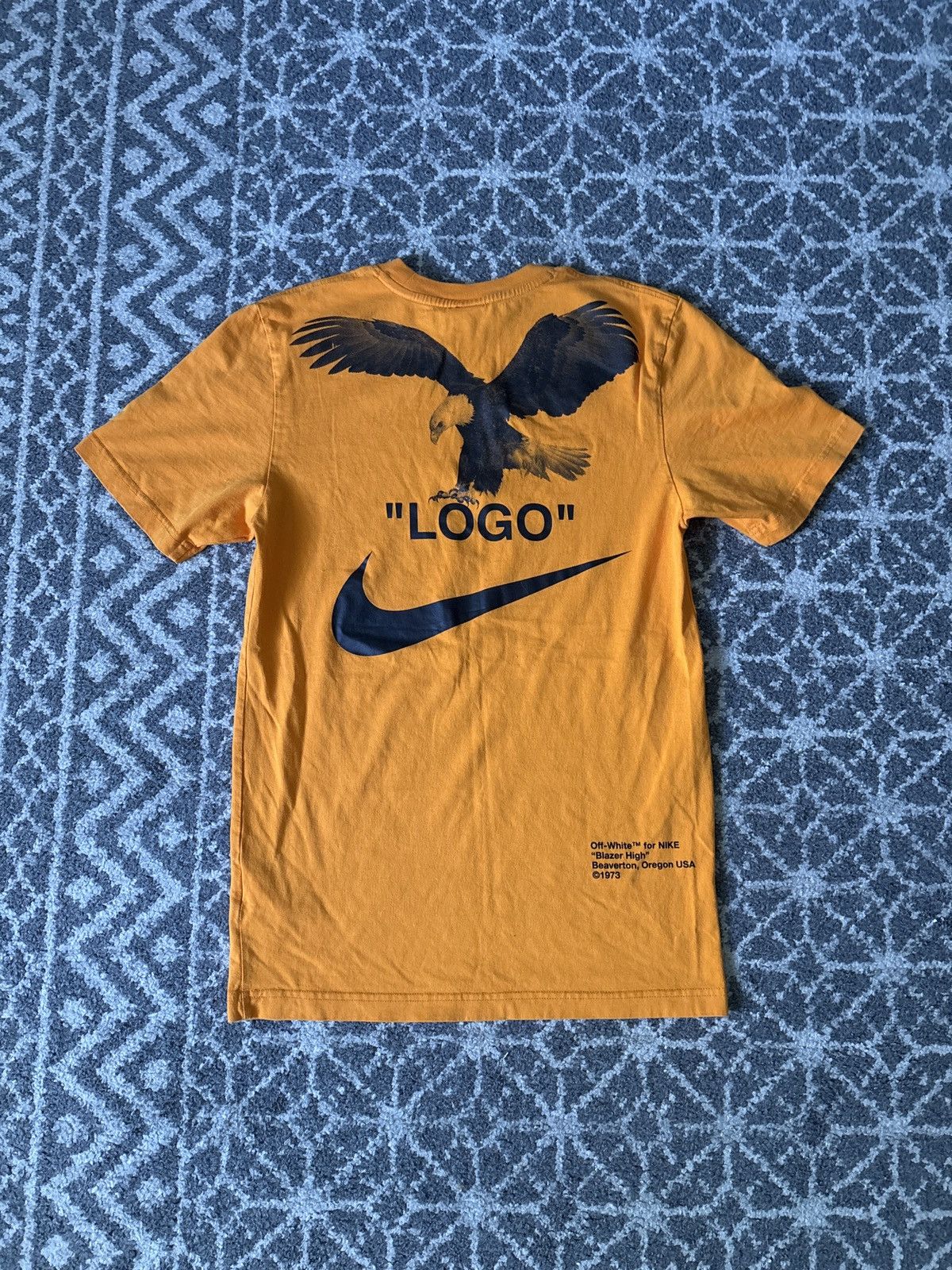 Nike × Off-White Nike x Off White Virgil Abloh NRG A6 T Shirt Orange Size XS Size US XS / EU 42 / 0 - 3 Thumbnail