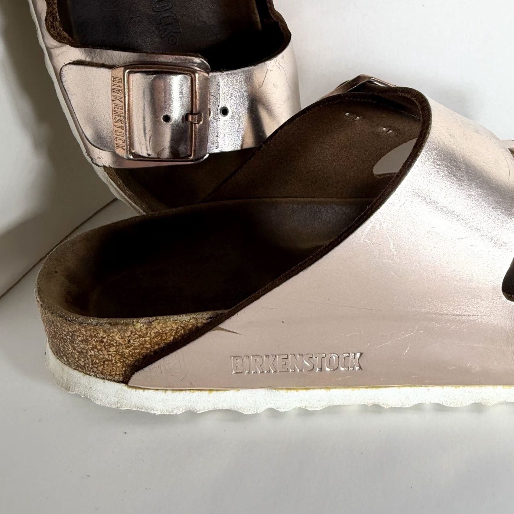 Birkenstock Birkenstock Arizona Buckle Narrow Fit Birko Flor Sandals COPPER EU 39 Ladies 8 Size US 8 / IT 38 - 2 Thumbnail