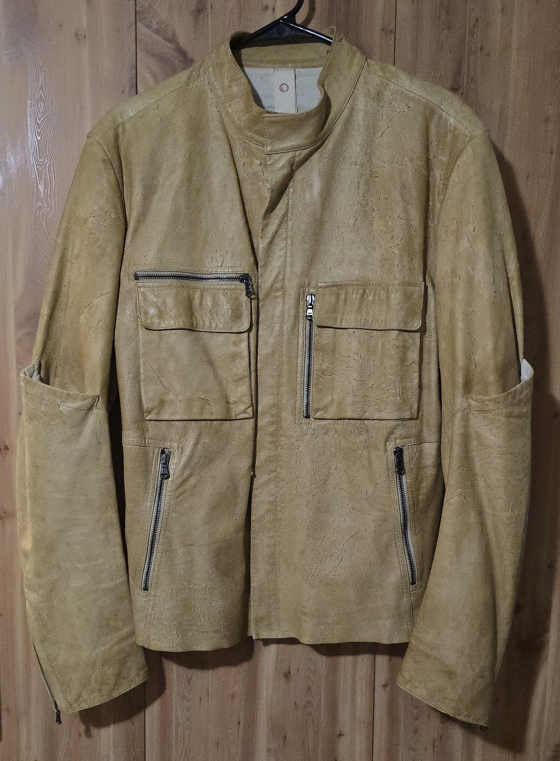 Forme D'Expression Artisanal Distressed Lamb Leather Jacket Size US L / EU 52-54 / 3 - 2 Thumbnail