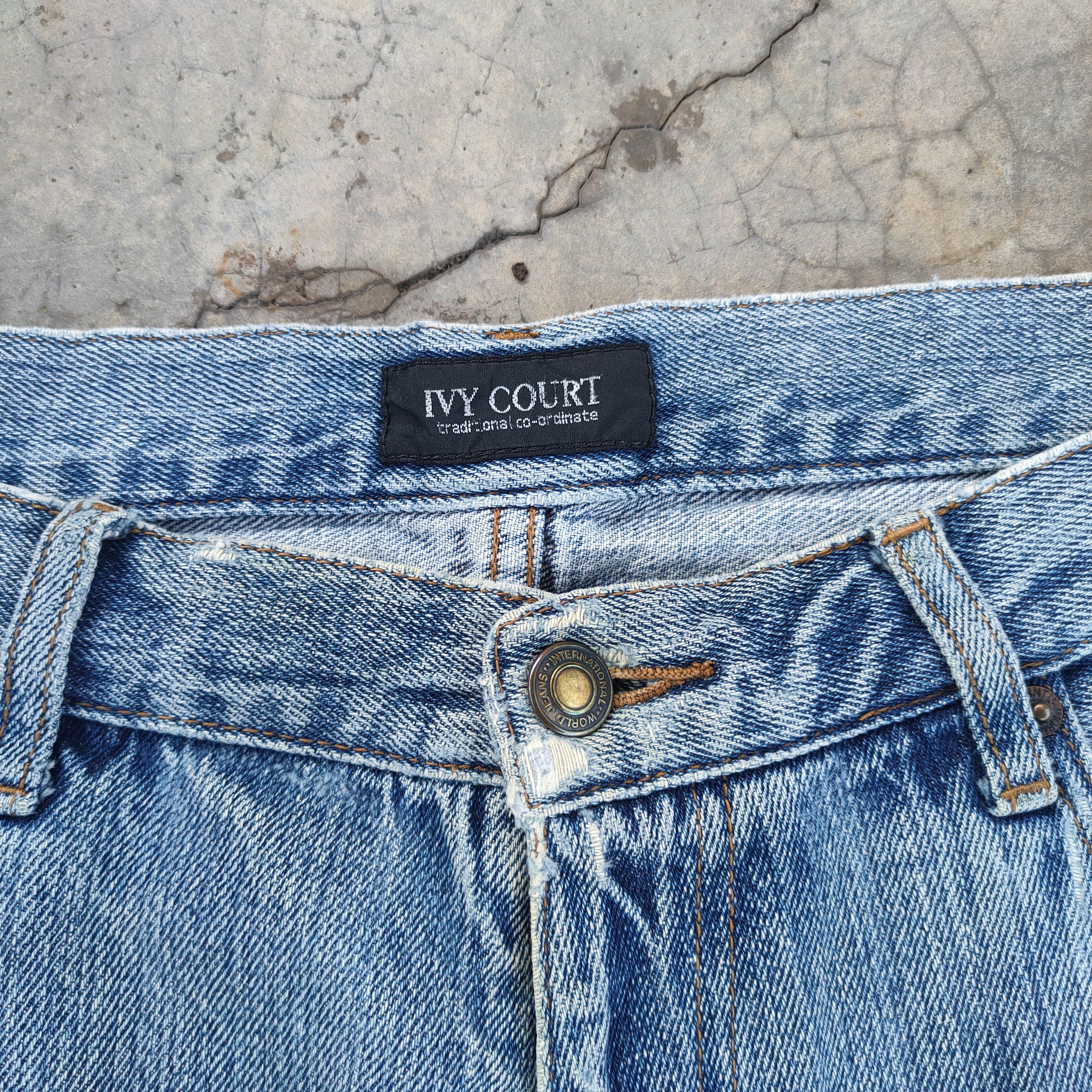 Japanese Brand × Jean × Vintage W35 VINTAGE JAPANESE DISTRESSED FADED JEANS PANTS Size US 35 - 5 Thumbnail