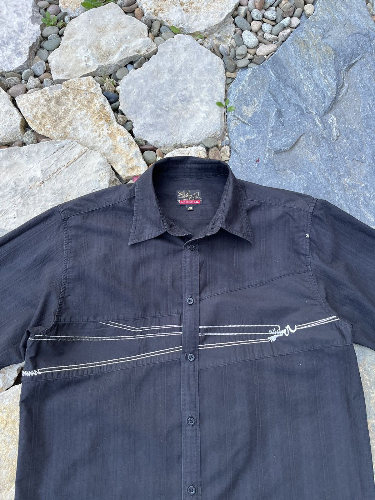 Quiksilver × Vintage Vintage Quiksilver y2k web logo genese shirt gorpcore Size US M / EU 48-50 / 2 - 4 Thumbnail
