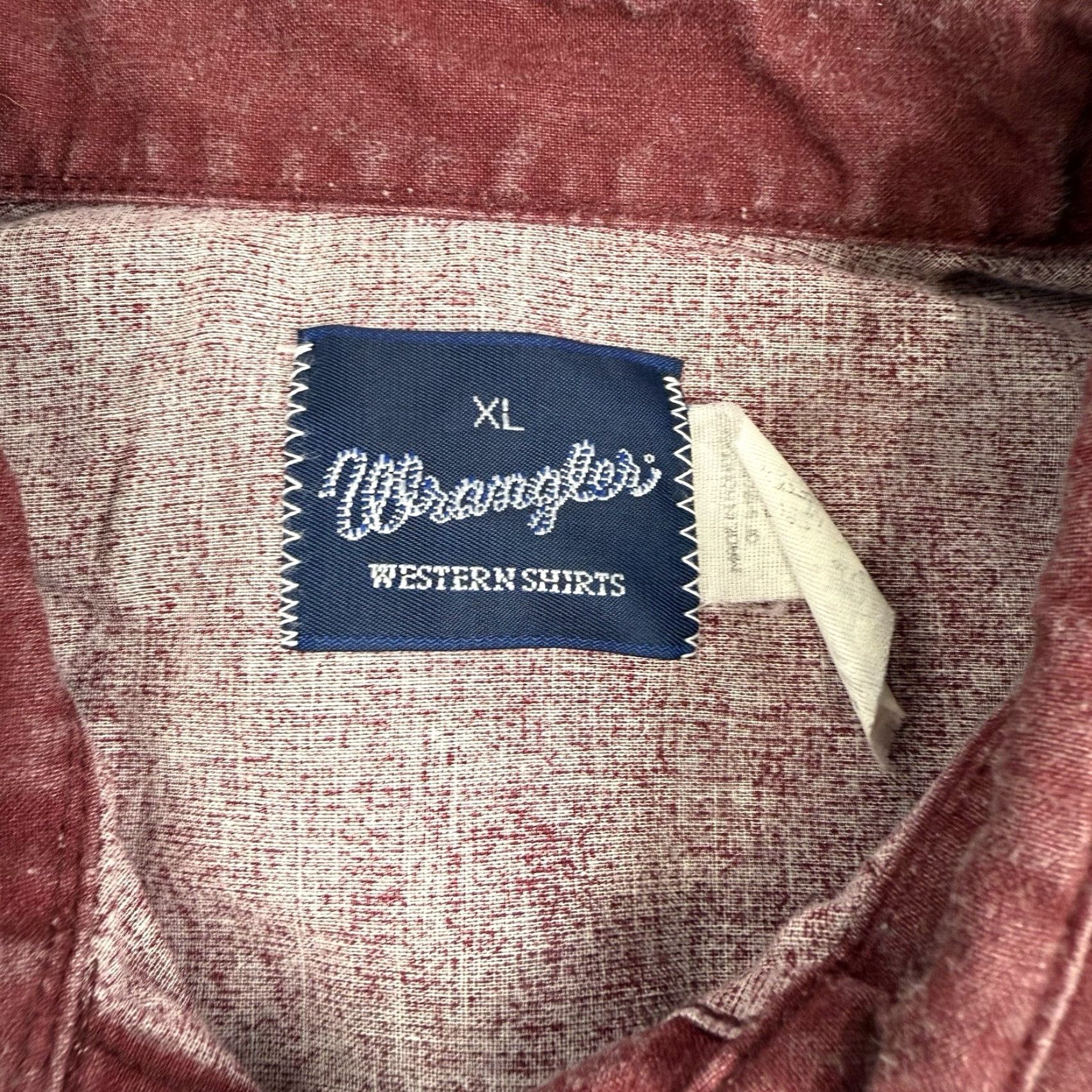 Wrangler VINTAGE Wrangler Shirt Mens XL Red Beige Pearl Snap Western Horses Adult Size US XL / EU 56 / 4 - 2 Thumbnail