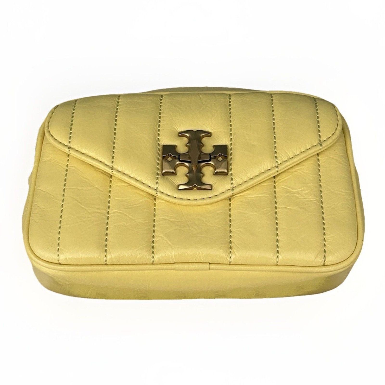 Tory Burch NWT Tory Burch Kira Patent Camera Bag Lemon Yellow 142808 Size ONE SIZE - 20 Thumbnail