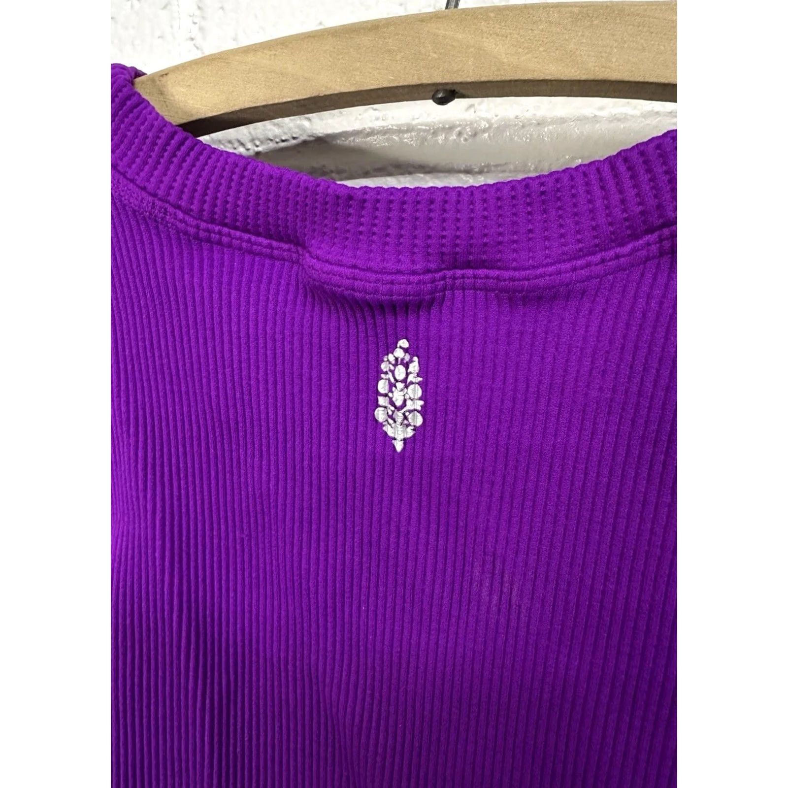Free People VINTAGE FP Movement Free People Heavy Ribbed Tank Top Purple Women’s M/L Tank Top Women Medium/Large Purple Tank Top Activewear Womens M/L Size M / US 6-8 / IT 42-44 - 4 Thumbnail