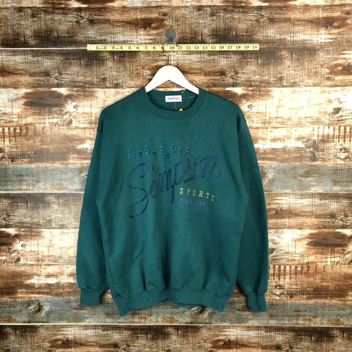 Japanese Brand × Vintage Simpson vintage australia Green Sweatshirt #A1509 Size US M / EU 48-50 / 2 - 1 Thumbnail