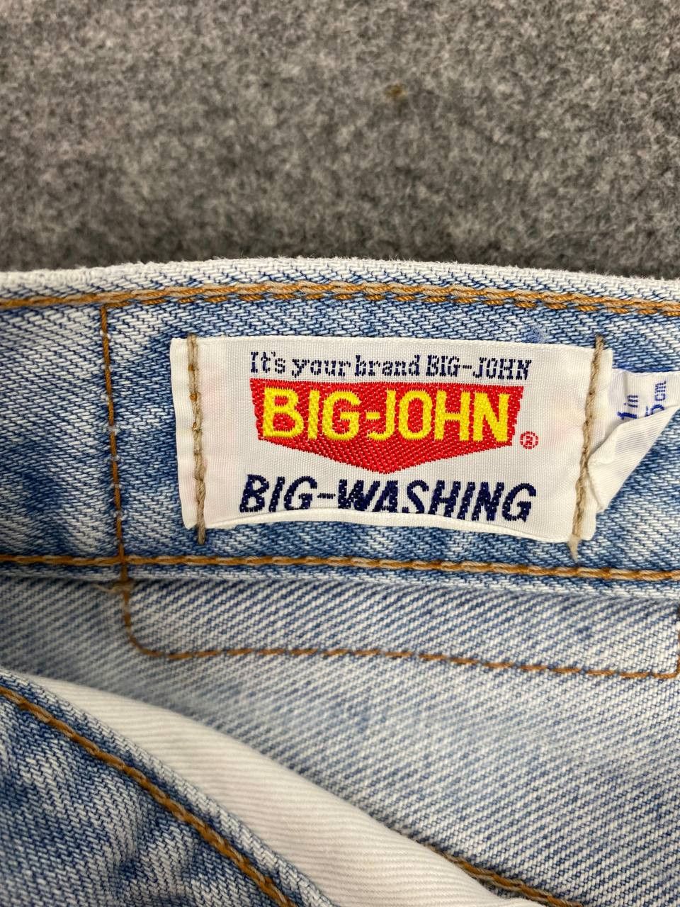 Big John vintage big john lightwash distressed denim nice design Size US 31 - 13 Thumbnail